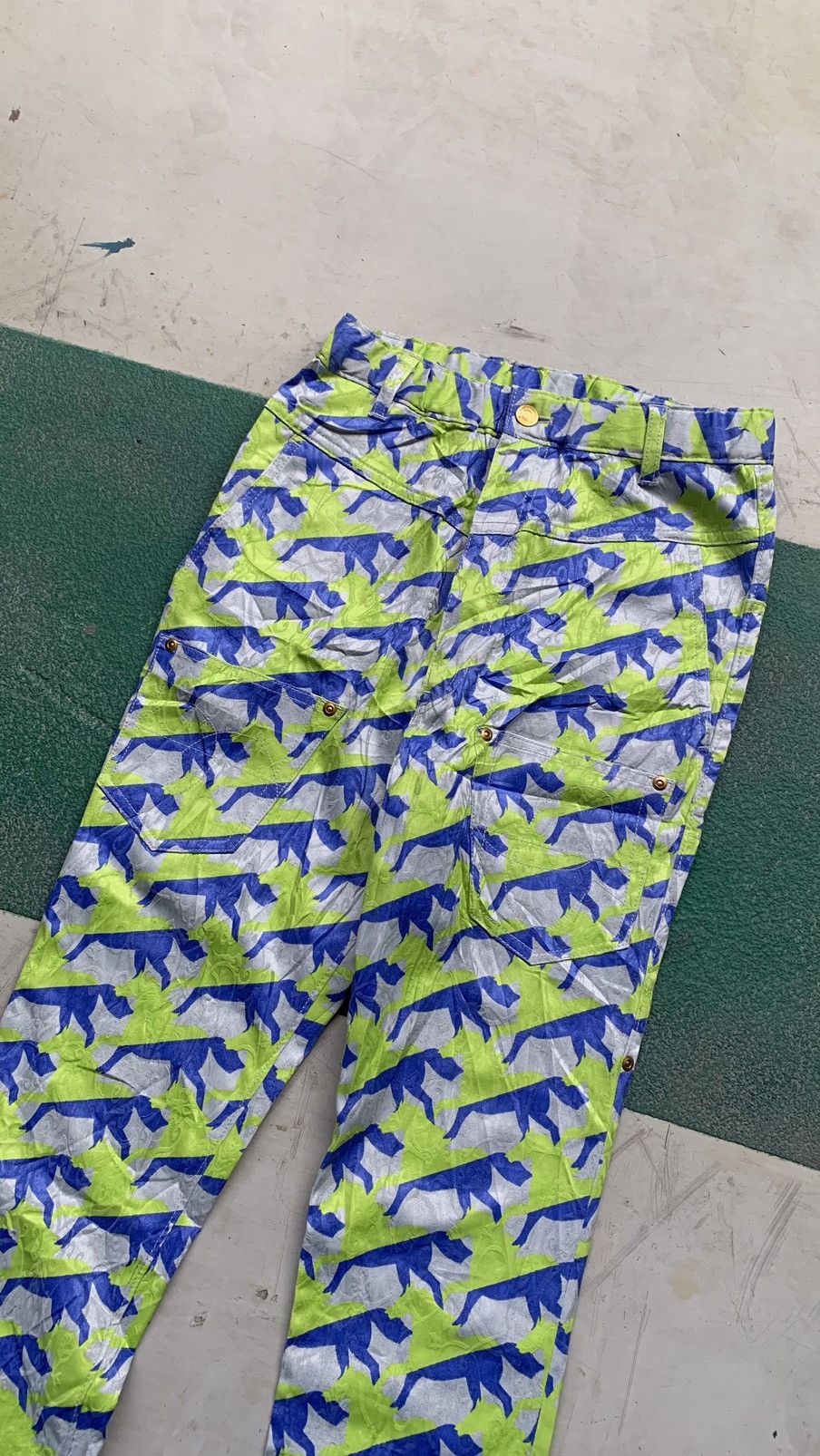 Issey Miyake × Japanese Brand × mercibeaucoup Mercibeaucoup Horse Print Pants by Issey Miyake Size 29" - 2 Thumbnail