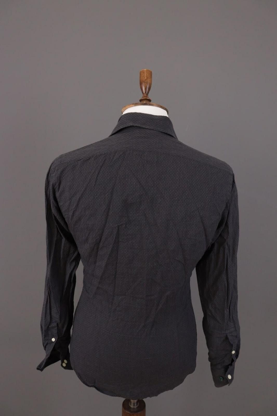 Eton Eton Slim Fit Black Dotted Button Down Shirt Size 38 S Size US M / EU 48-50 / 2 - 6 Thumbnail