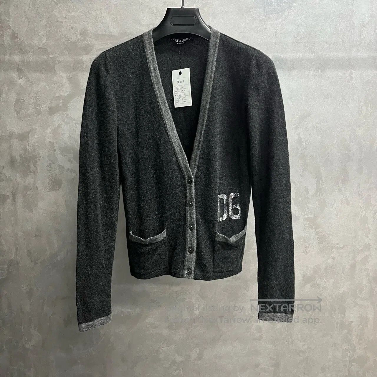 Dolce & Gabbana Dolce Gabbana Gray color-blended striped logo buttoned car Size US XS / EU 42 / 0 - 1 Thumbnail