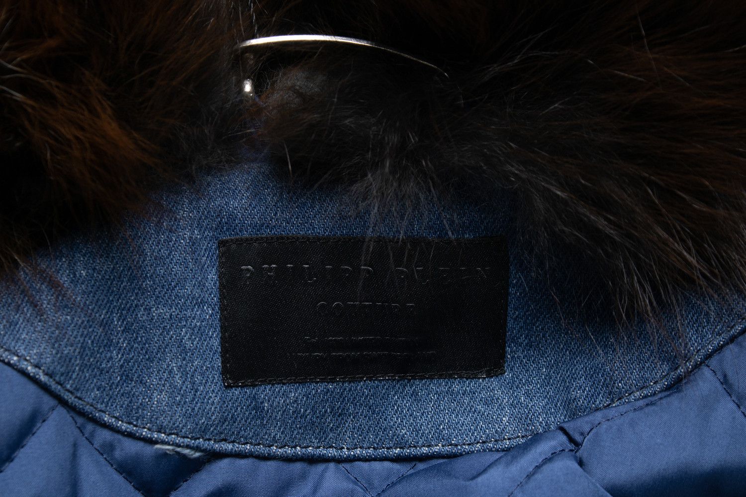 Philipp Plein Philipp Plein, denim trench coat with fur collar Size S / US 4 / IT 40 - 5 Thumbnail