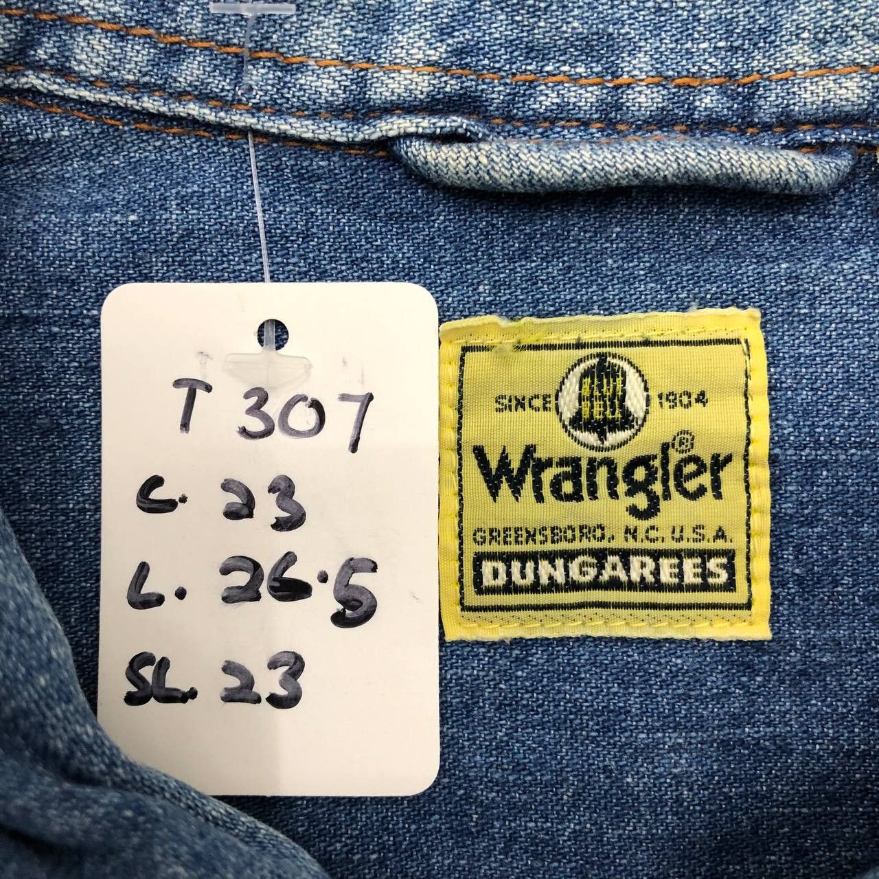 Vintage × Wrangler T307 VTG BLUE BELL WRANGLER DUNGAREES DENIM SHIRTS Size US L / EU 52-54 / 3 - 6 Thumbnail