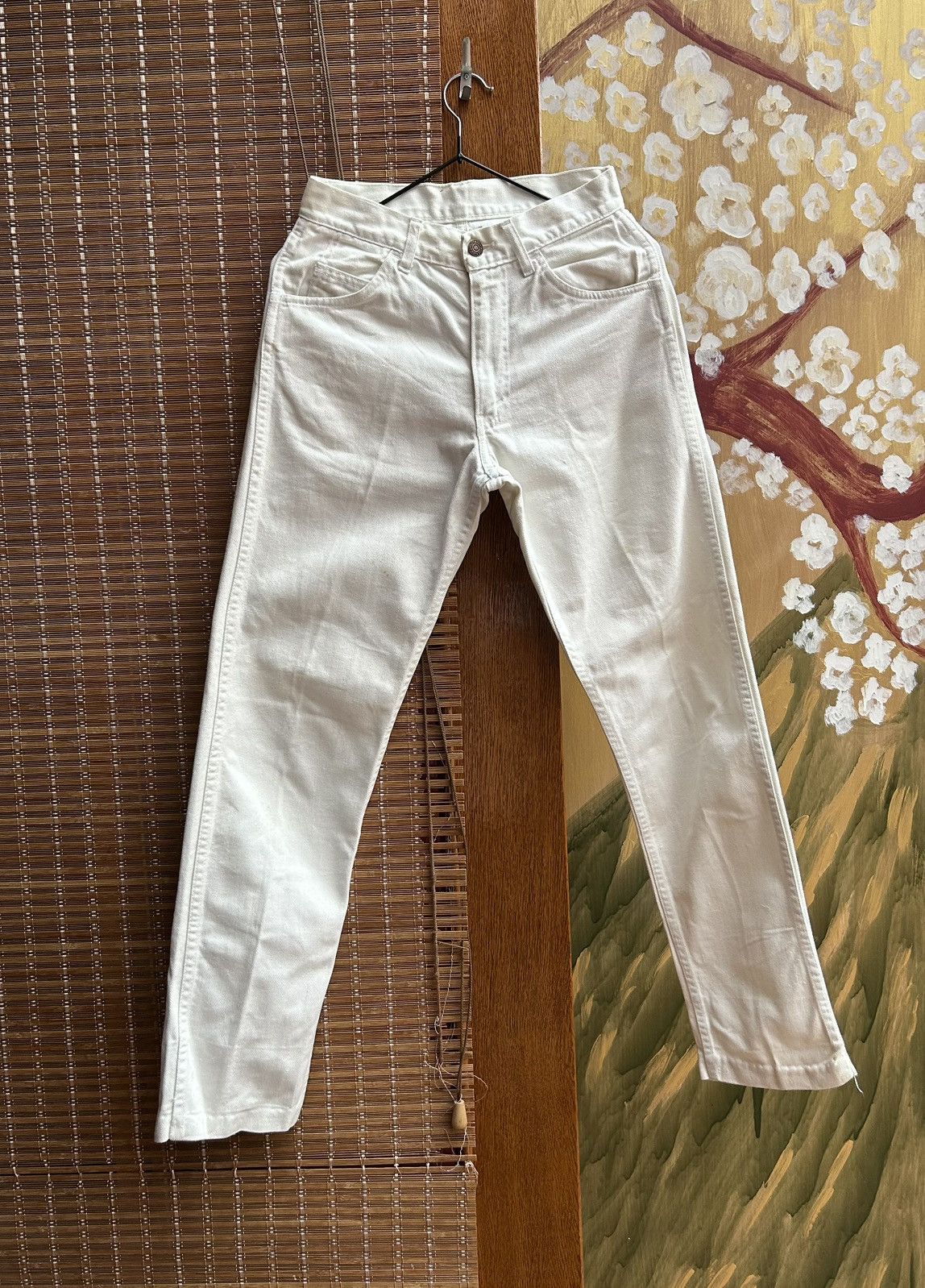 Levi's 60s Levi’s Big E White Slim Jeans White Tab Talon 42 Zip Size 25" / US 0 / IT 36 - 1 Thumbnail