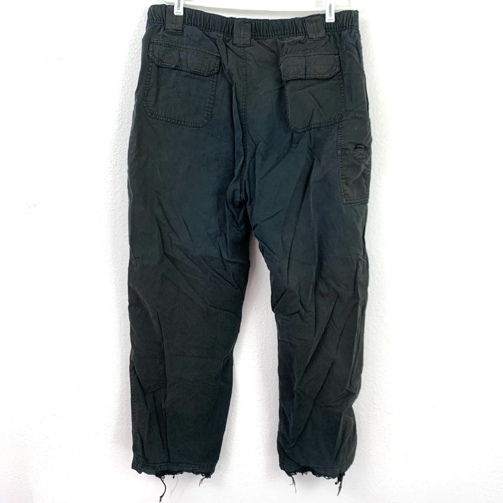 Vintage VINTAGE Outer Rim Cargo Pants Men Large Black Cotton/Nylon Canvas 90s Athletic Straight Functional Size US 33 - 3 Thumbnail