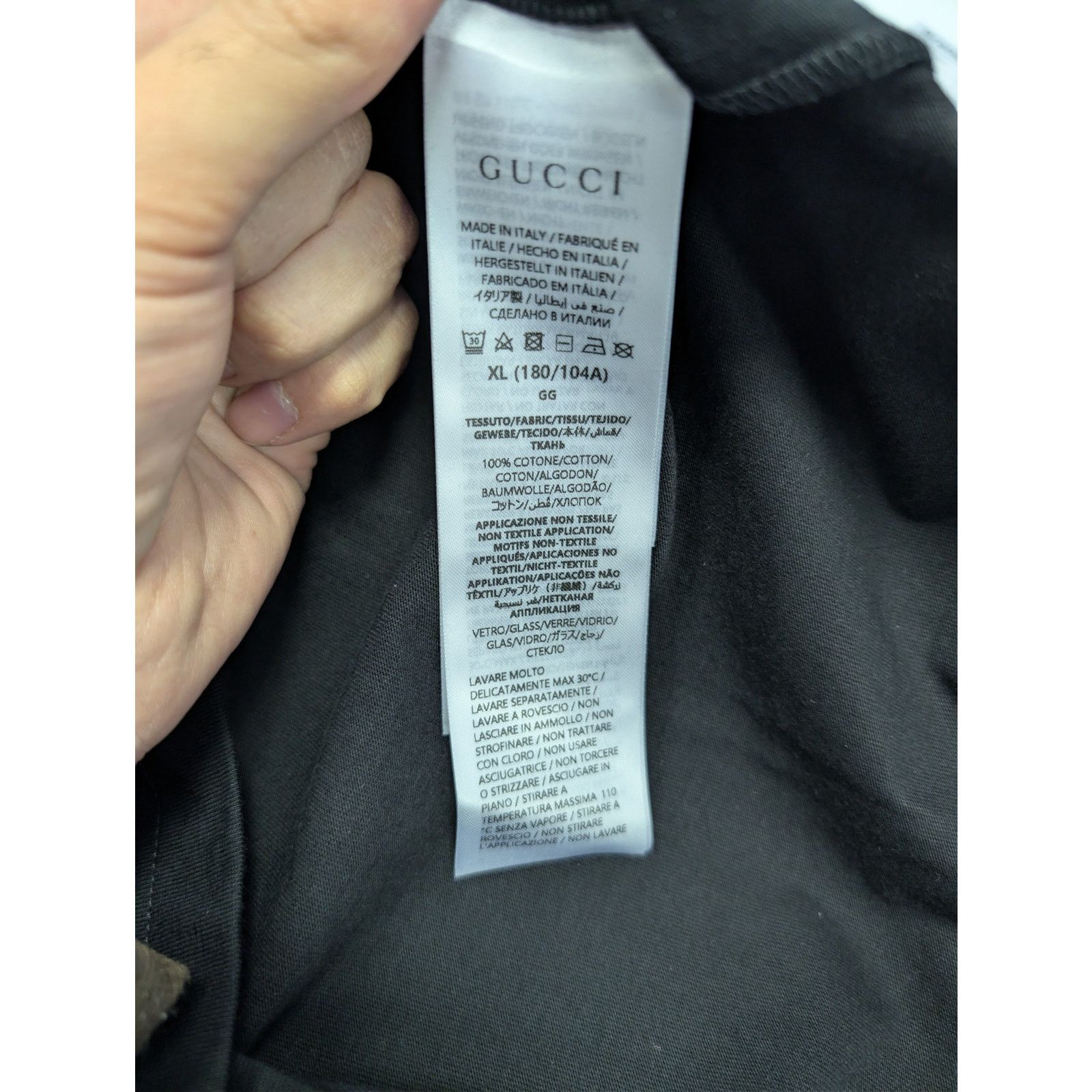 Gucci o1rshd1 Cotton Jersey Short-Sleeve T-Shirt in Black / Mix Size US XL / EU 56 / 4 - 14 Thumbnail