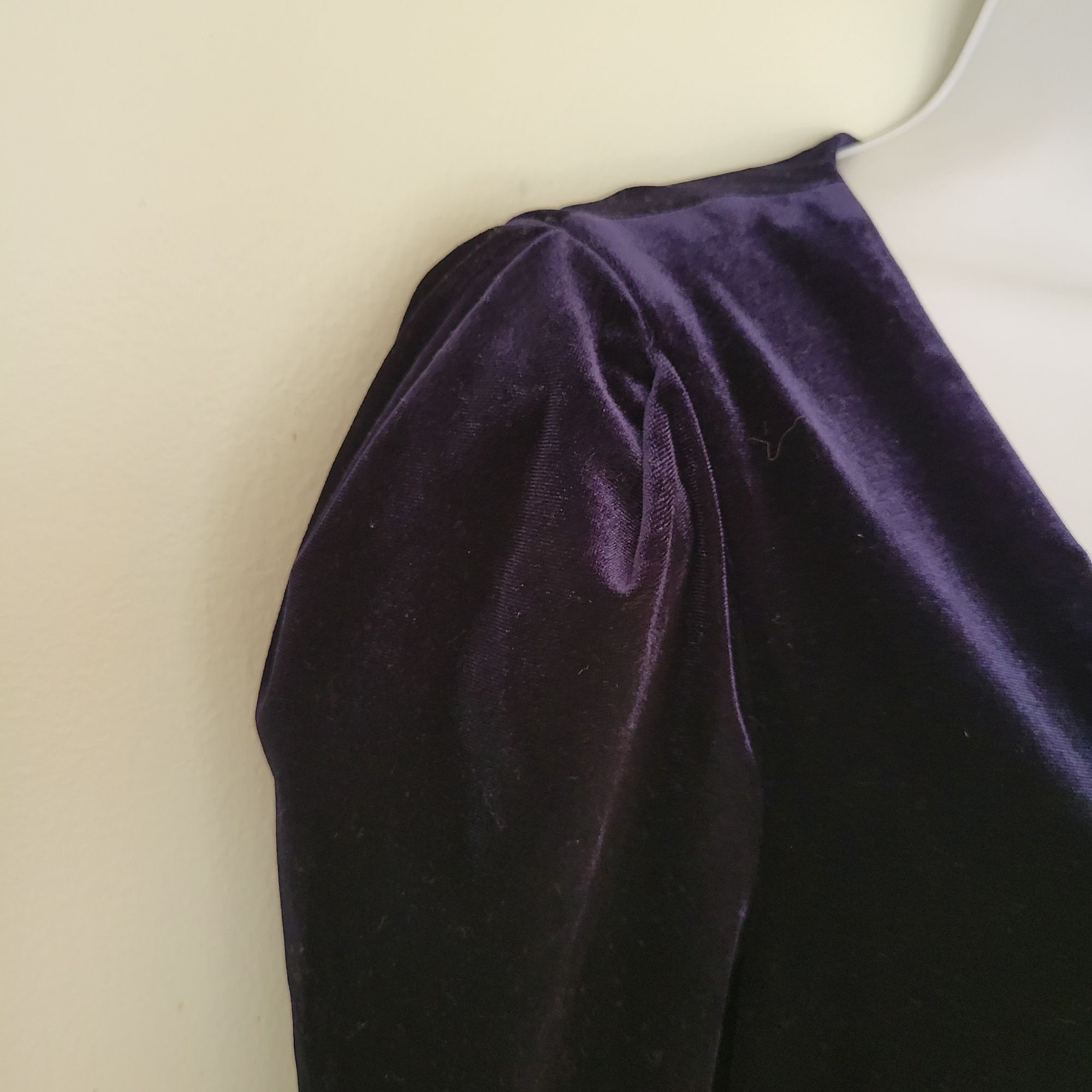 Anthropologie NEW Eliza J Navy Blue Velvet Long Sleeve Midi Dress 8 V Neck Size M / US 6-8 / IT 42-44 - 5 Thumbnail