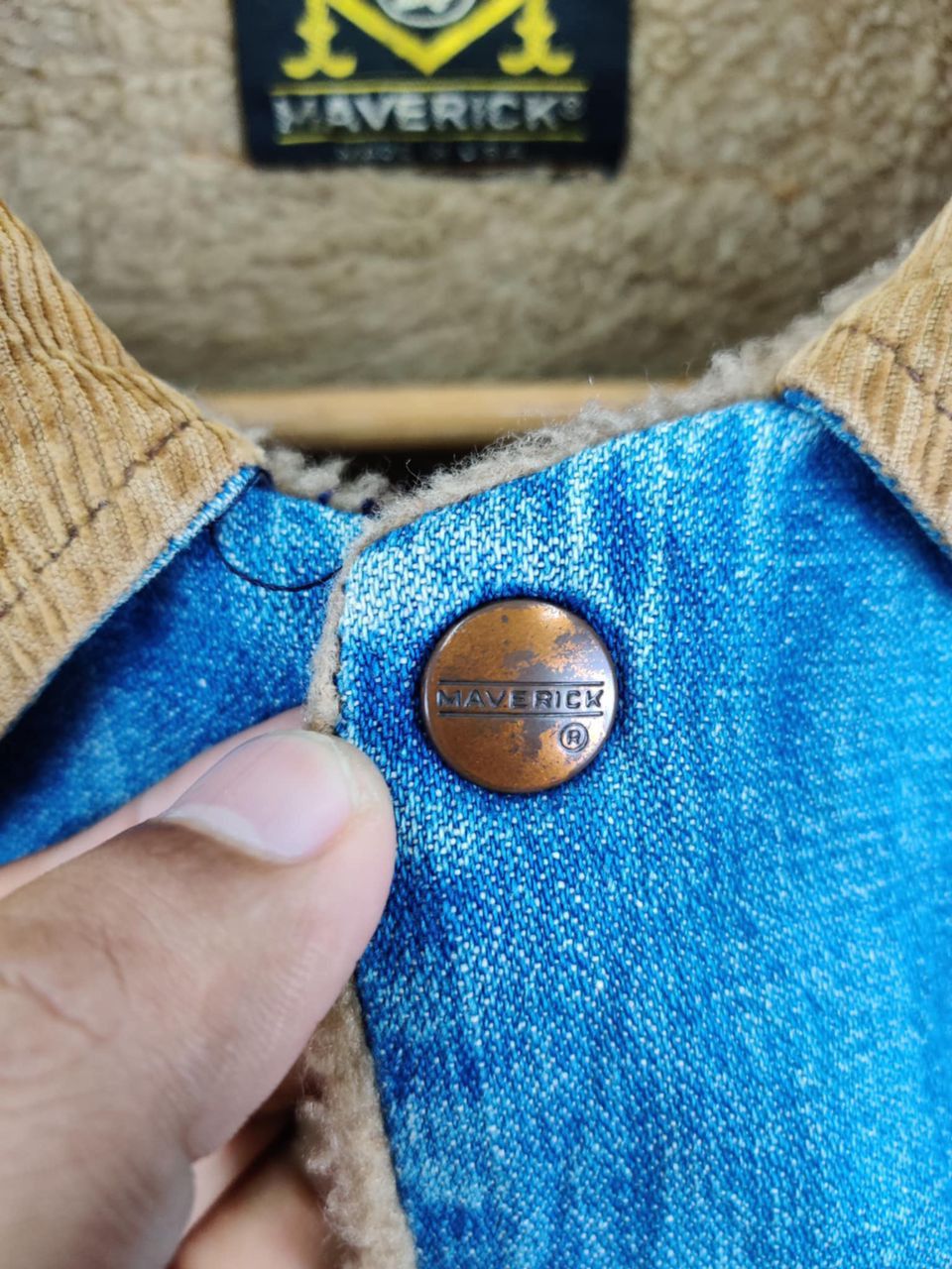 Japanese Brand Vintage Thrashed 90s Blue Bell Maverick Denim Jacket Size US M / EU 48-50 / 2 - 11 Thumbnail