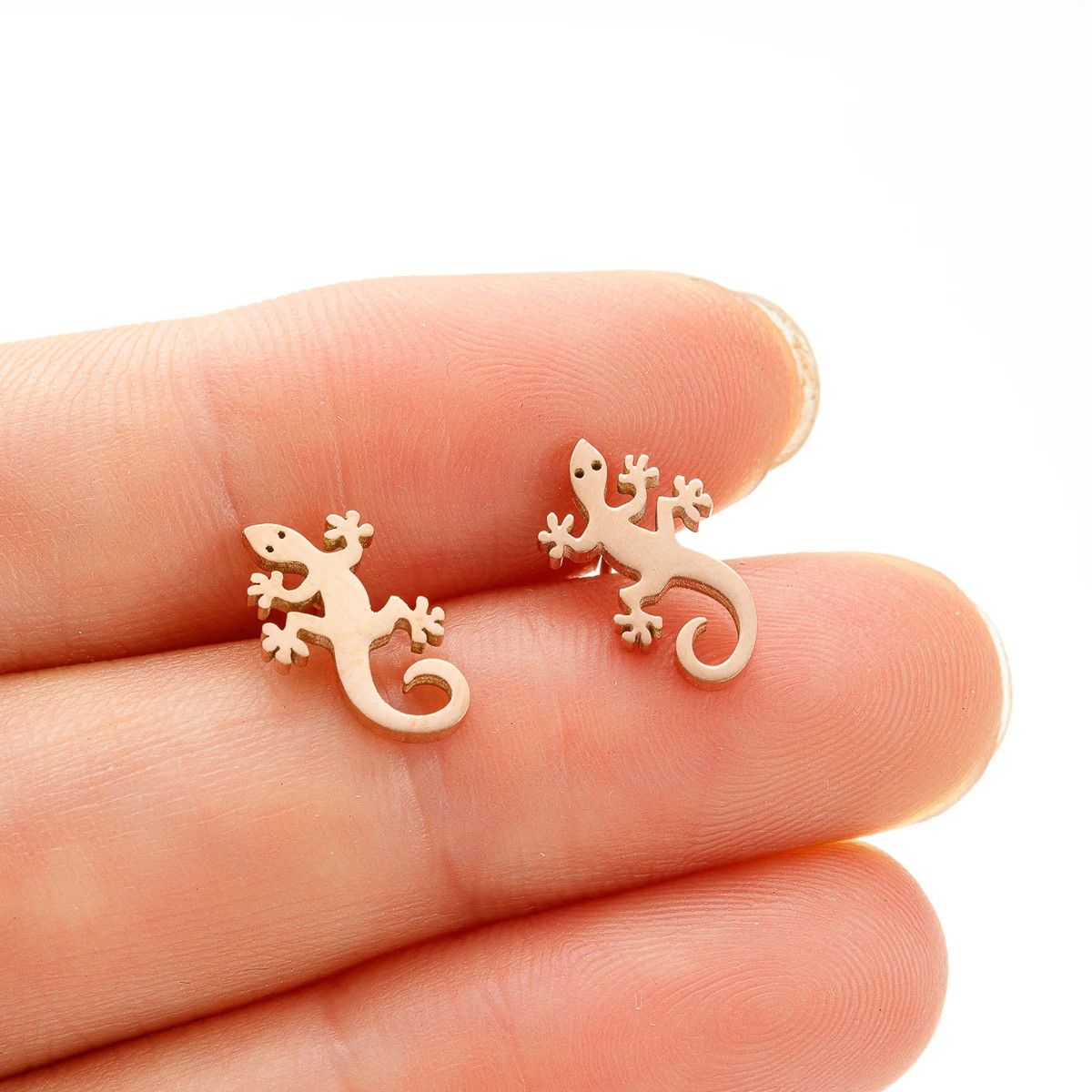 Jewelry Lizard Mini Stud Earrings Charm Earring Gift Size ONE SIZE - 2 Thumbnail