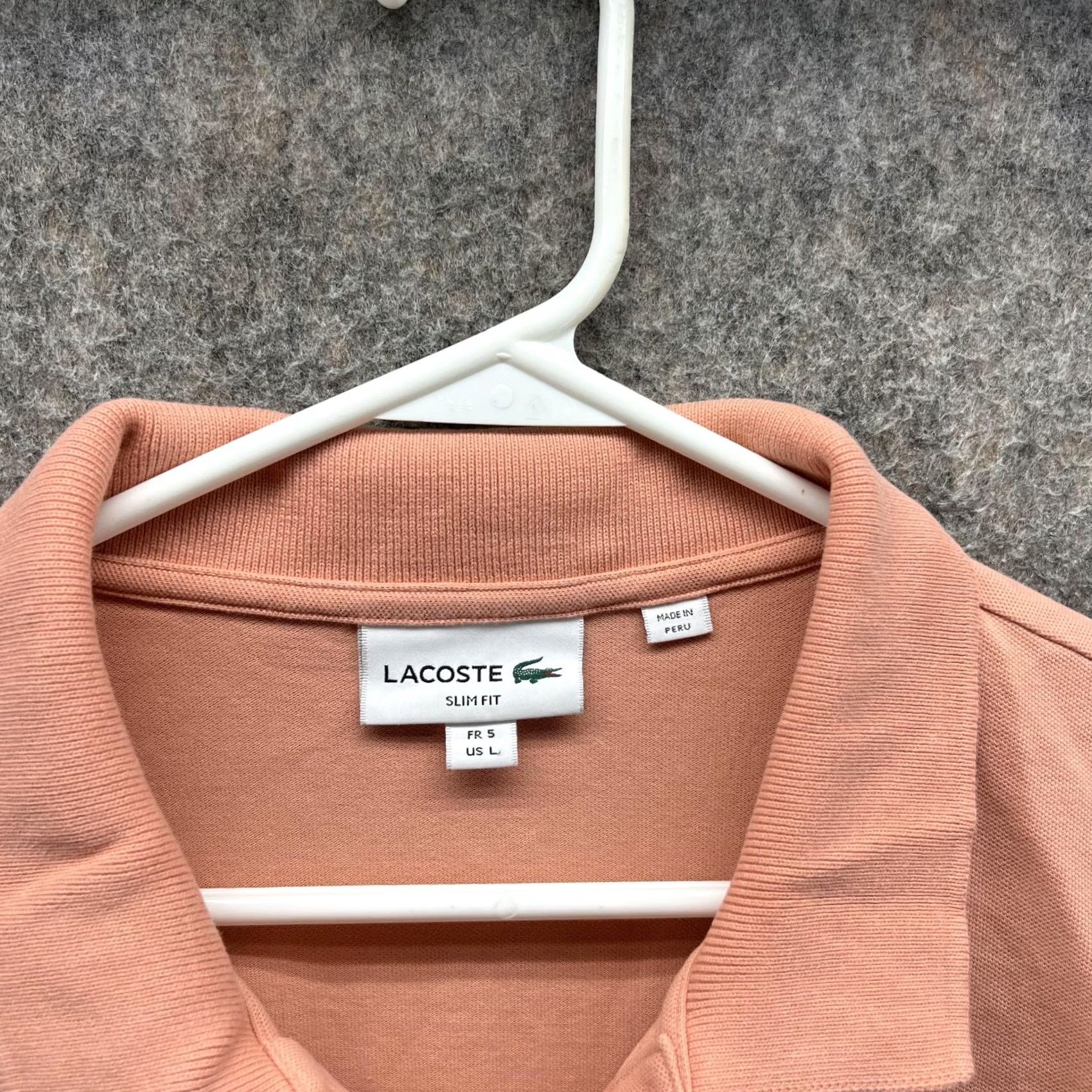 Lacoste VINTAGE Lacoste Polo Shirt Women Large Peach Orange Casual Cotton Slim Fit Preppy Logo Shirt Womens Boys Girls Mens Size L / US 10 / IT 46 - 6 Thumbnail
