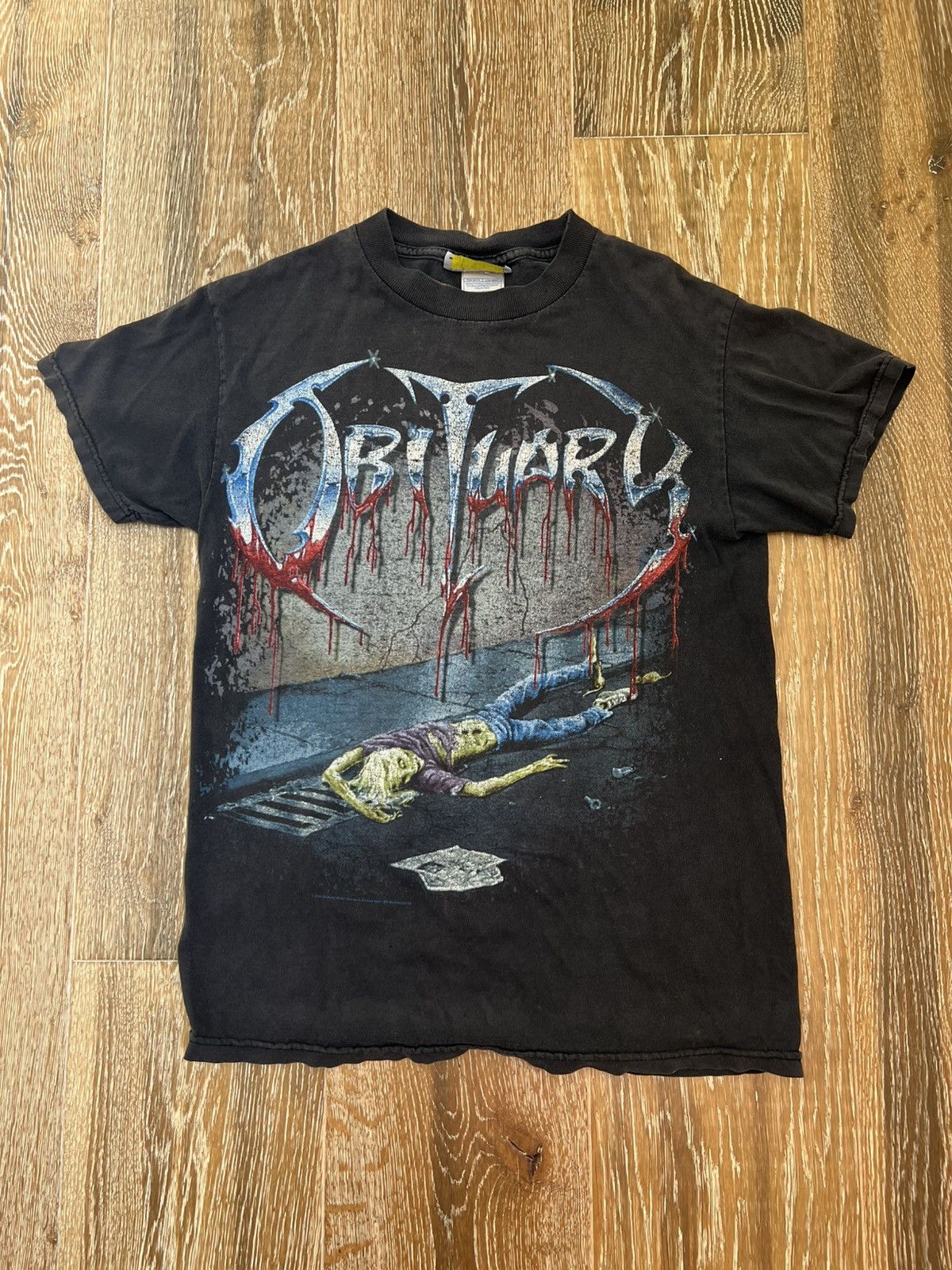 Vintage Vintage y2k obituary slowly we rot death metal band tee Size US S / EU 44-46 / 1 - 1 Thumbnail