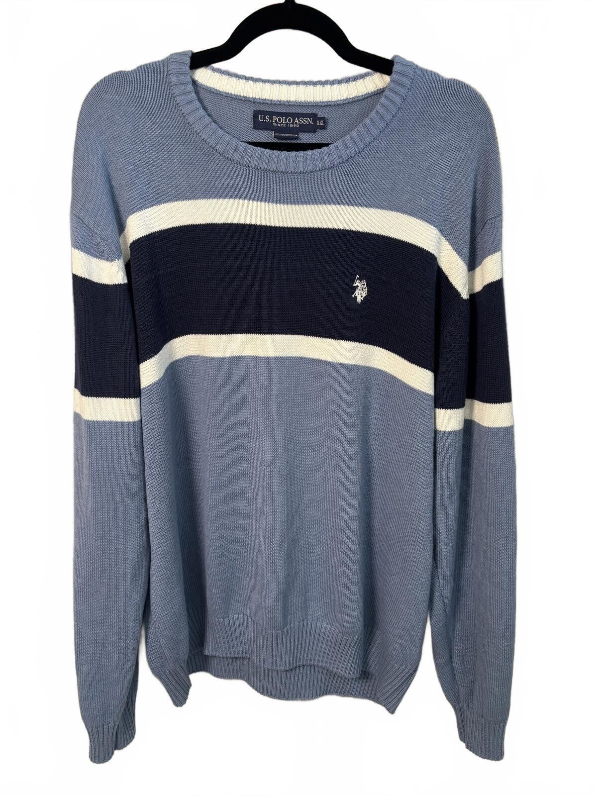 U.S. Polo Assn. U.S. Polo Assn. Men's Striped Crew Neck Sweater XXL Size US XXL / EU 58 / 5 - 2 Thumbnail