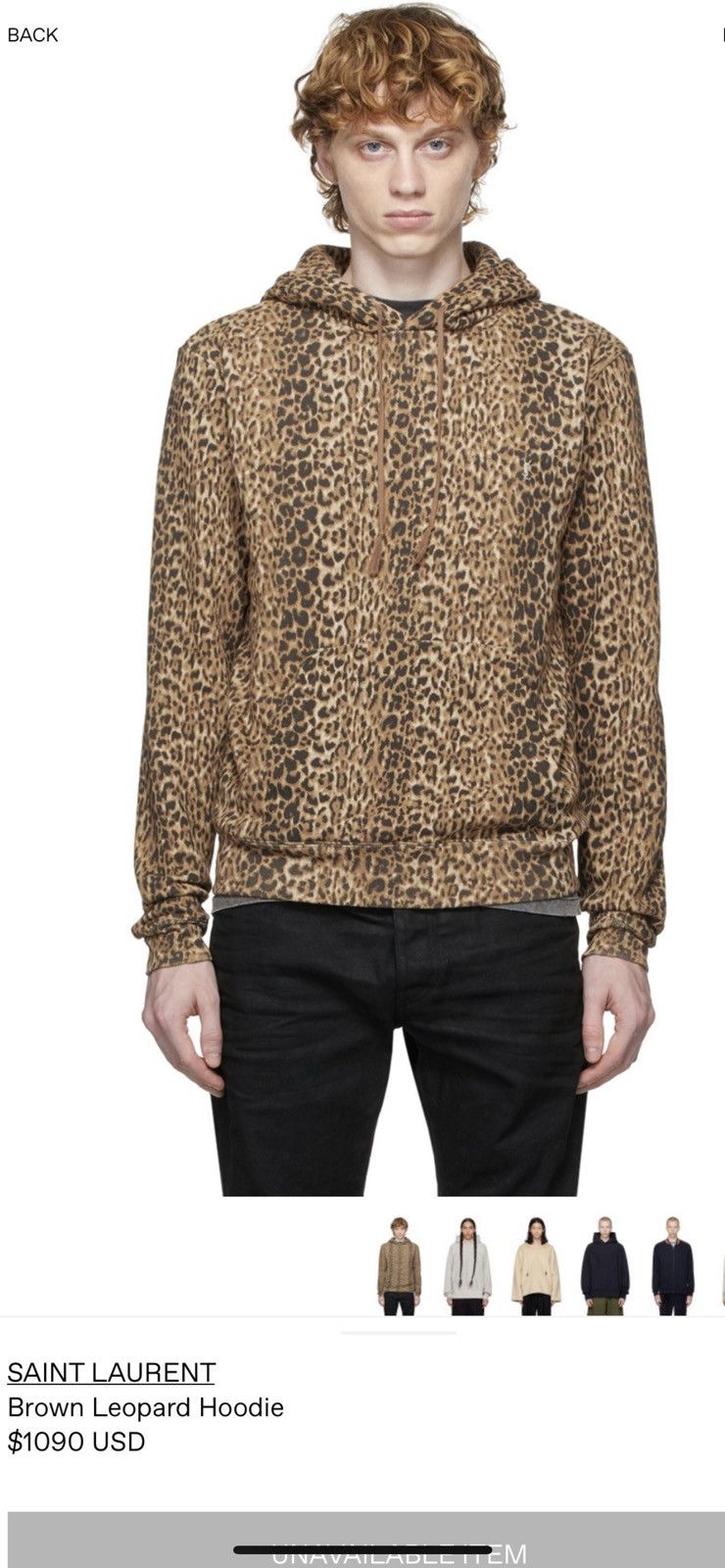 Saint Laurent Paris Saint Laurent men’s leopard print hoodie. L $1090 Size US L / EU 52-54 / 3 - 1 Thumbnail