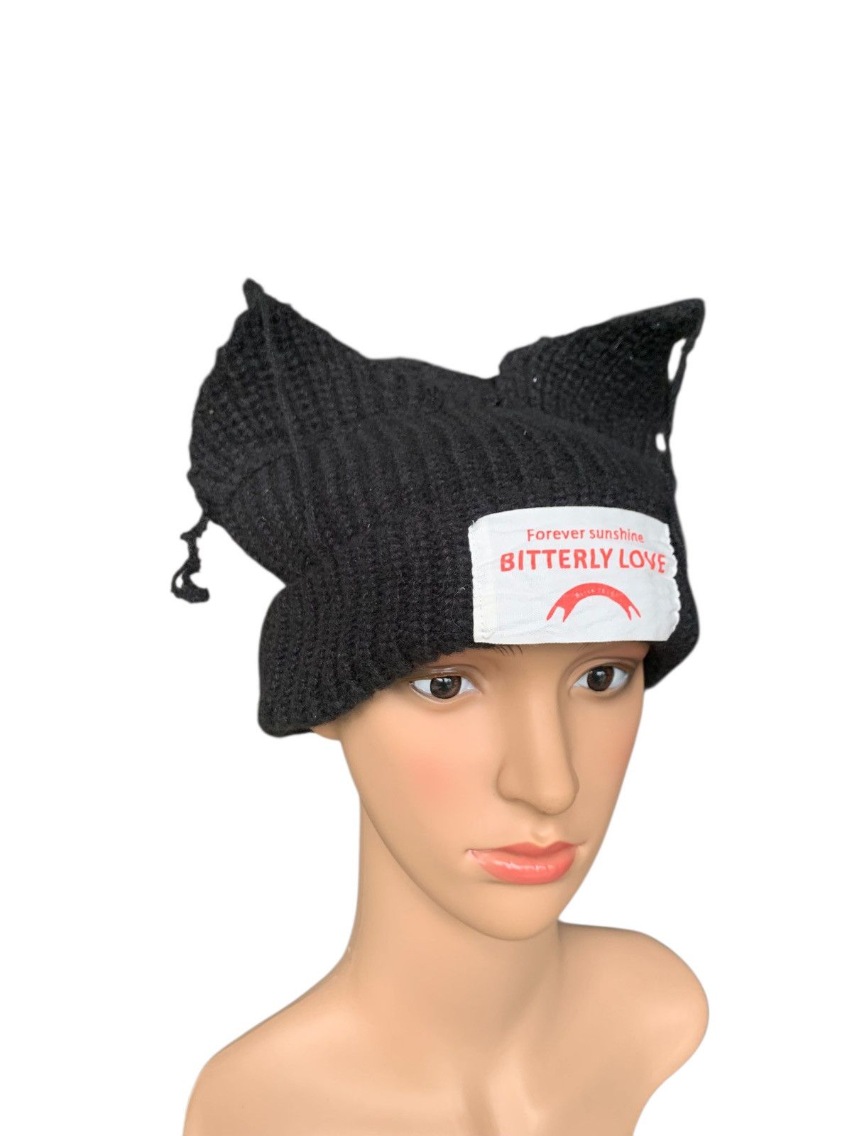 Designer × Japanese Brand × Kapital Cute Cartoon Cat Ear Wool Knitted Hat Size ONE SIZE - 2 Thumbnail