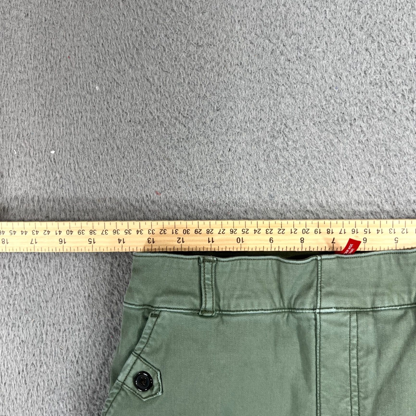 Spanx Spanx Pants Womens Medium Stretch Twill Pull On Cropped Green Wide-Leg 20312Q Size 32" / US 10 / IT 46 - 5 Thumbnail