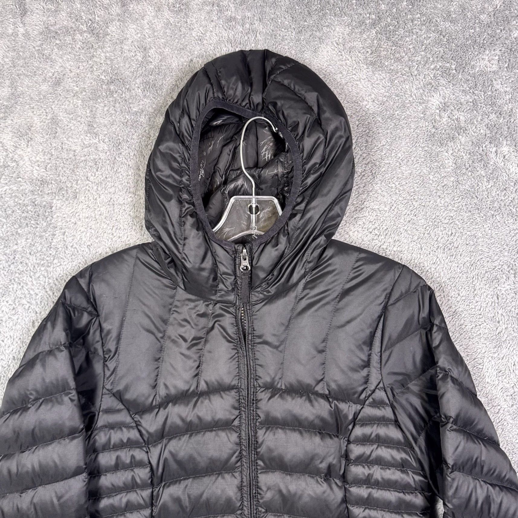 Eddie Bauer Eddie Bauer Down Jacket Women's S Astoria Hooded Quilted Puffer Parka Floral Black Zip Hooded Mouth? Size S / US 4 / IT 40 - 4 Thumbnail