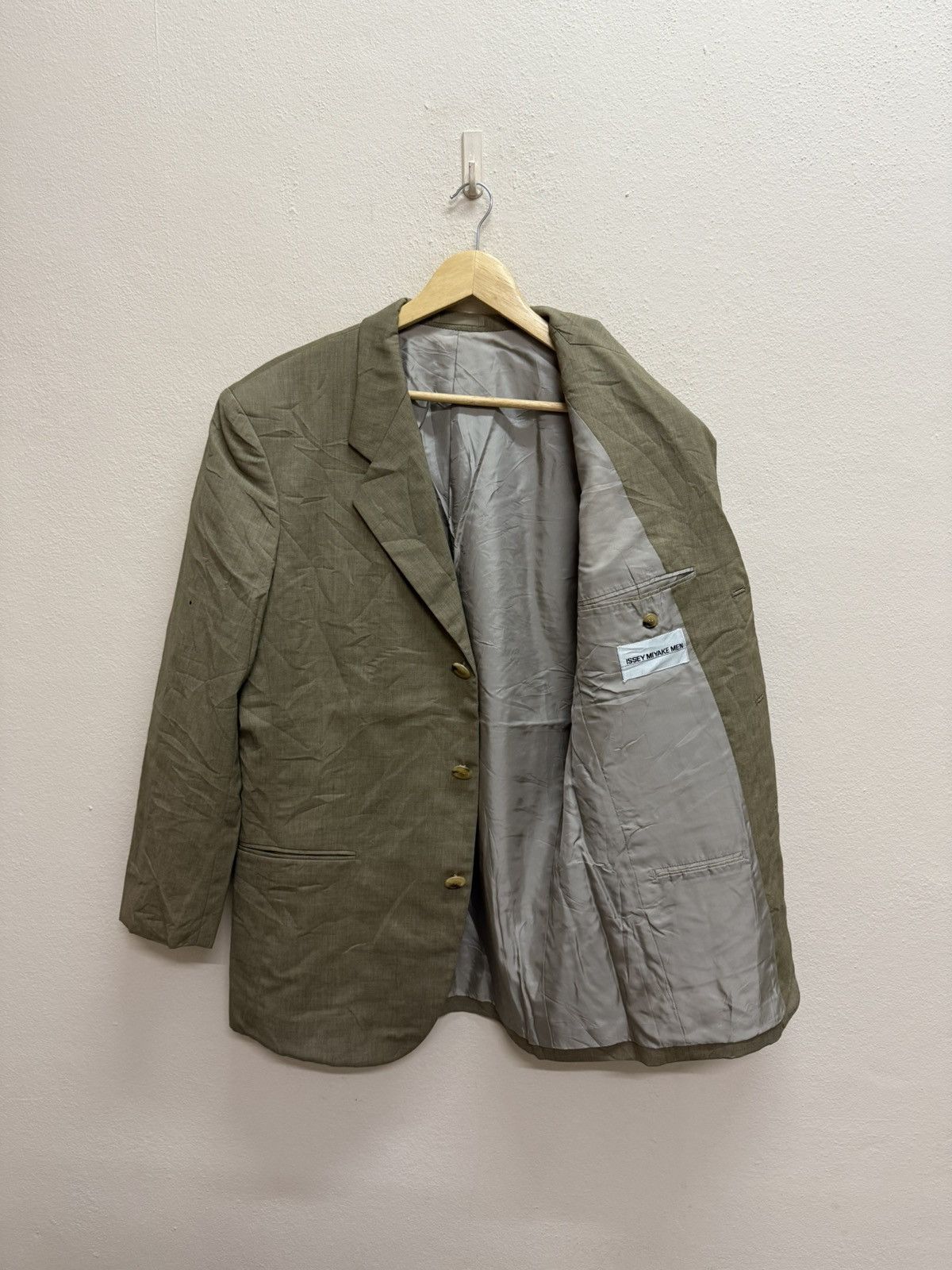 Issey Miyake Issey Miyake Men Beige Blazer Size 40S - 13 Thumbnail