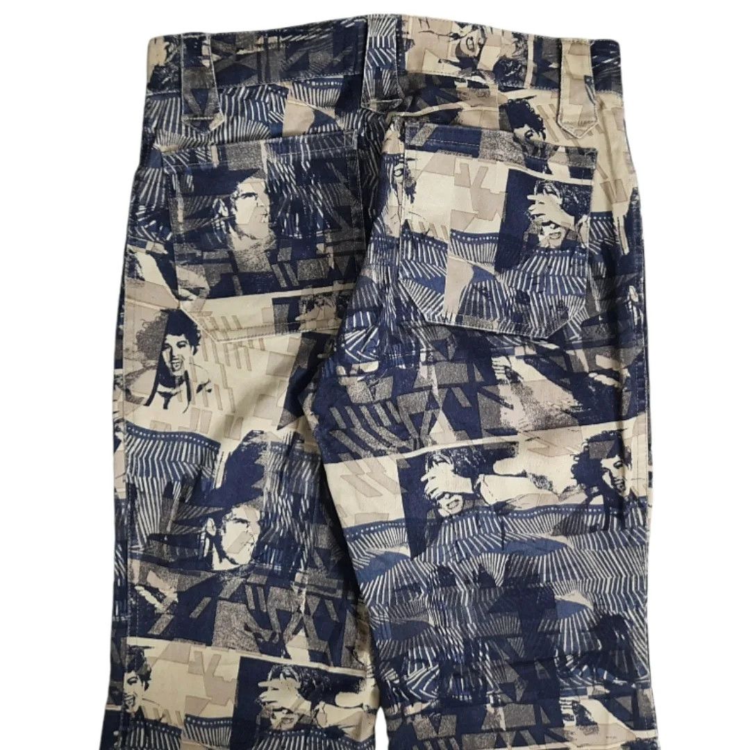 Hysteric Glamour × Le Grande Bleu (L.G.B.) × Tornado Mart Ba Tsu Over Print Flare Pants Size US 29 - 6 Thumbnail
