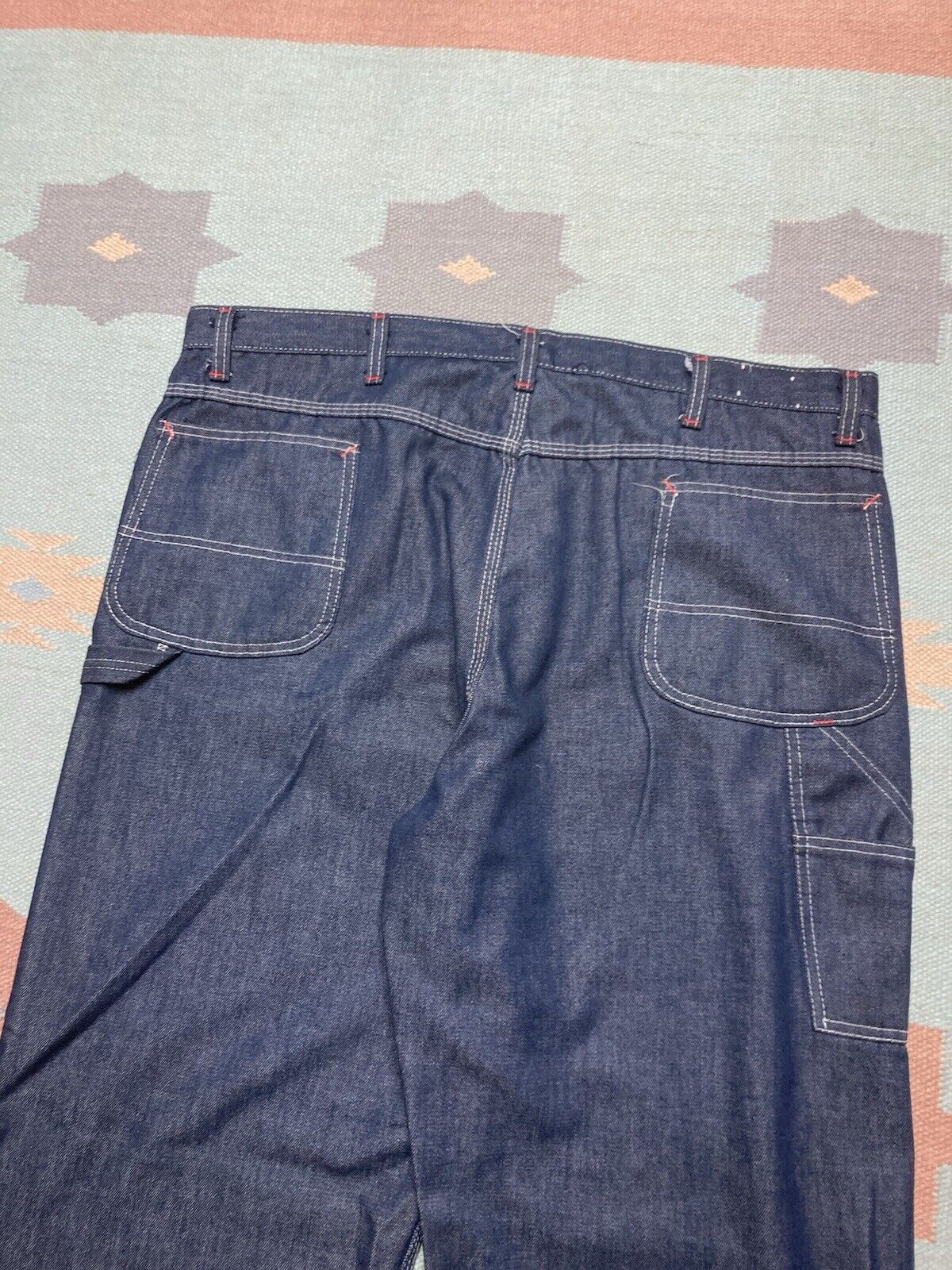 Vintage VTG Montgomery ward carpenter jeans dark wash denim 40x33 Size US 40 / EU 56 - 4 Thumbnail