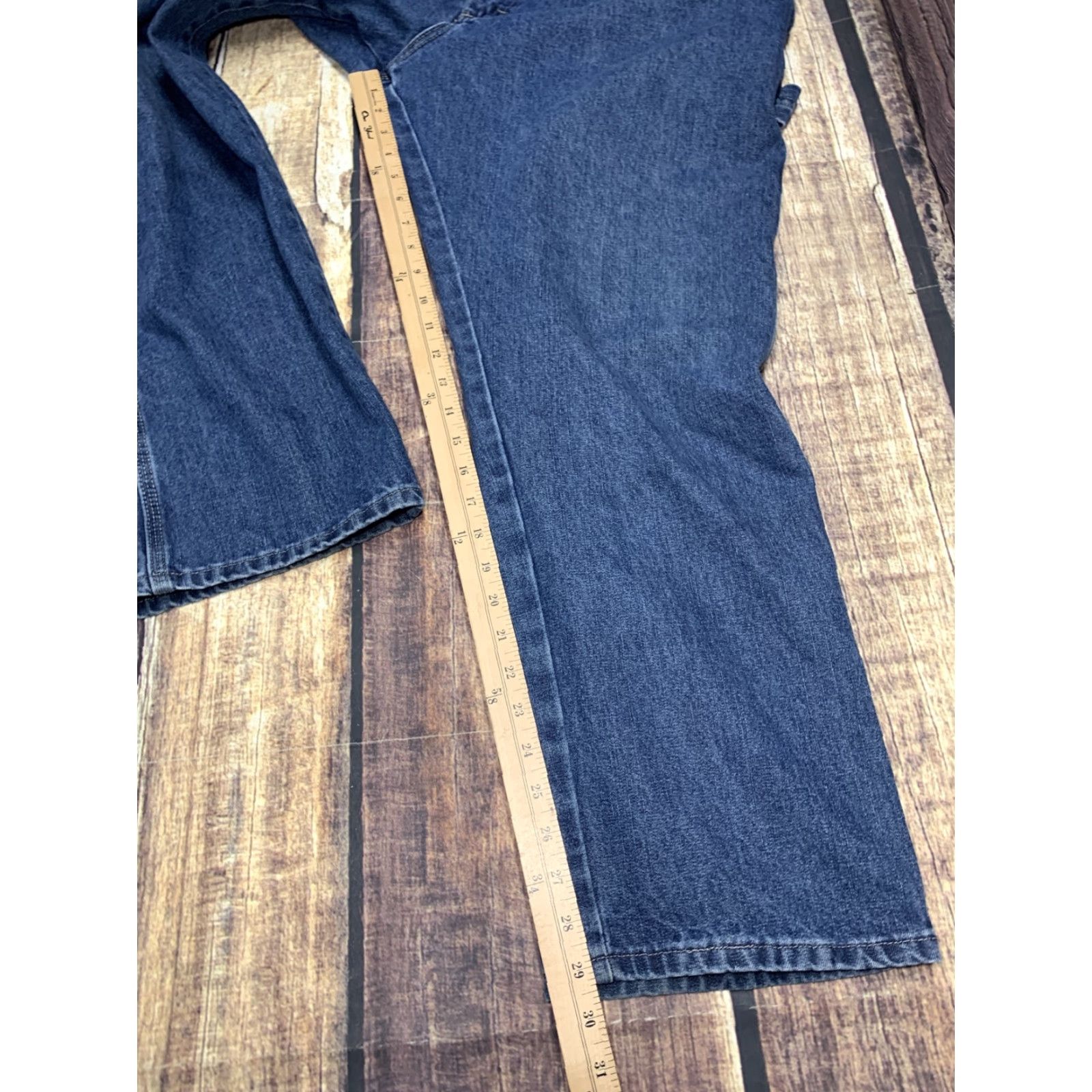 Wrangler VINTAGE Wrangler Carpenter Jeans Men 42x30 Work Pants Wrangler Denim Blue 40 30 Belt Loops Pockets Regular Rise Mid 10-12 In Mens Size US 42 / EU 58 - 2 Thumbnail
