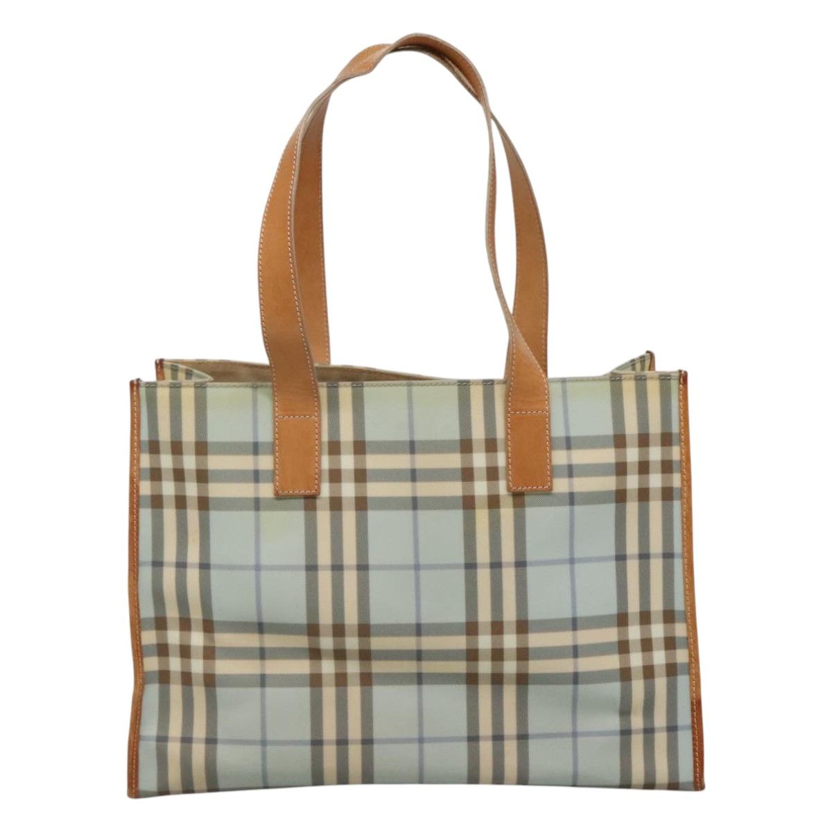 Burberry Nova Check Blue Canvas Tote Bag (Pre-Owned) Size ONE SIZE - 1 Thumbnail