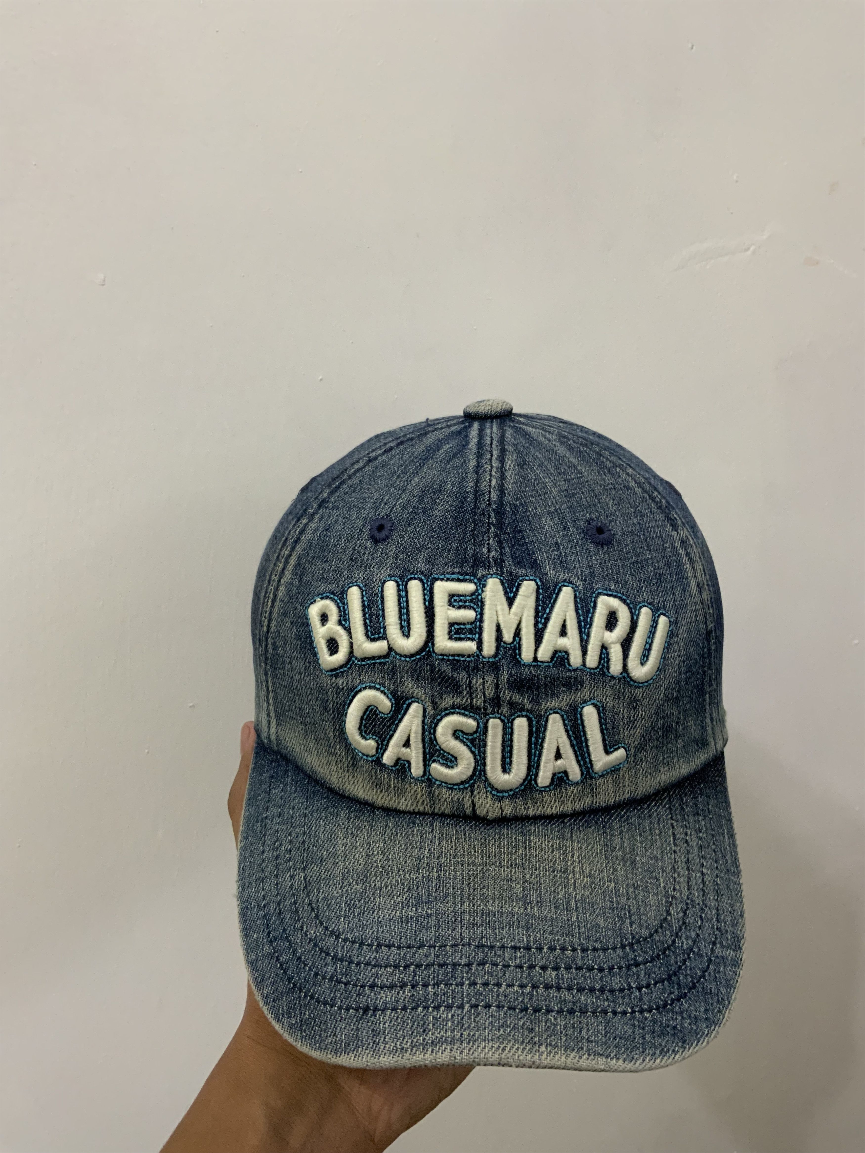 Japanese Brand Bluemaru Casual Denim Light Wash Hat Cap Size ONE SIZE - 1 Thumbnail