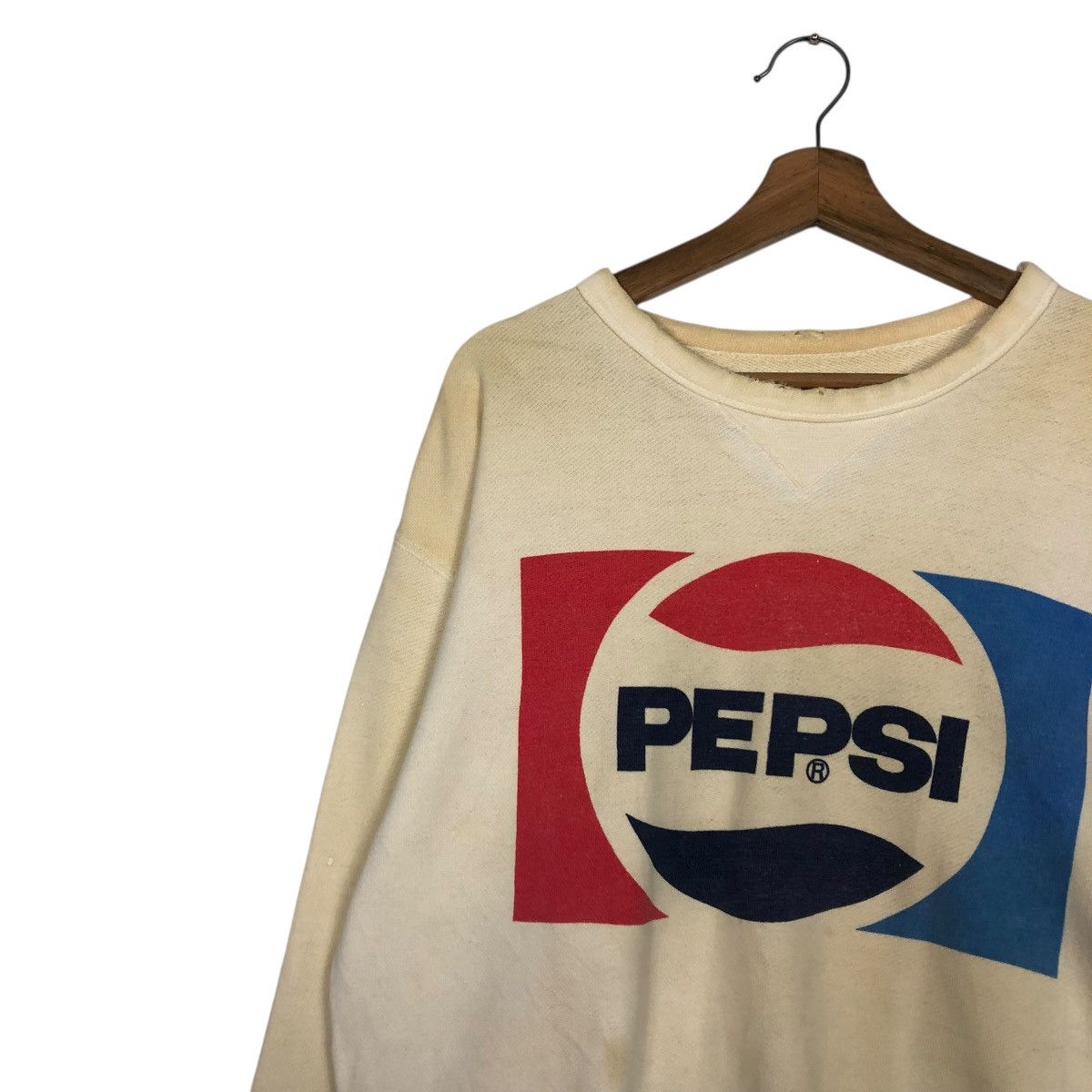Vintage 🔥VINTAGE SWEATSHIRT CREWNECK DISTRESSED PEPSI BIG LOGO Size US L / EU 52-54 / 3 - 9 Thumbnail