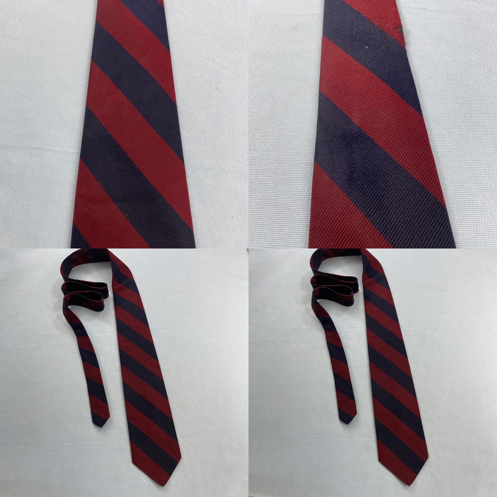 Robert Talbott VINTAGE Robert Talbott Nordstrom Silk Tie Repp Tie Woven Silk Red Blue 90s 3.5x58 Mens Neckwear Size ONE SIZE - 9 Thumbnail