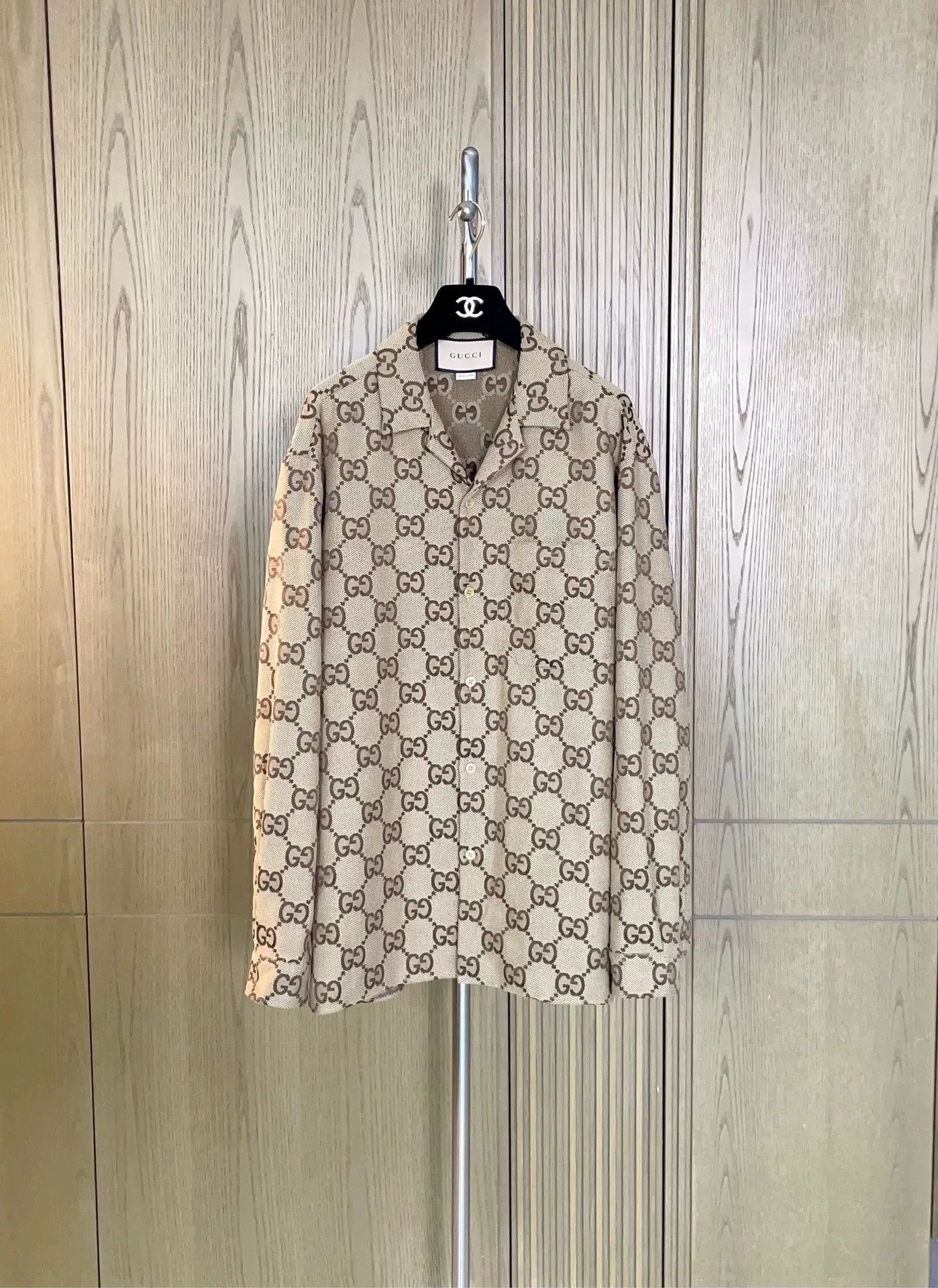 Gucci Gucci Maxi GG Canvas Long-Sleeve Shirt Size US M / EU 48-50 / 2 - 1 Preview