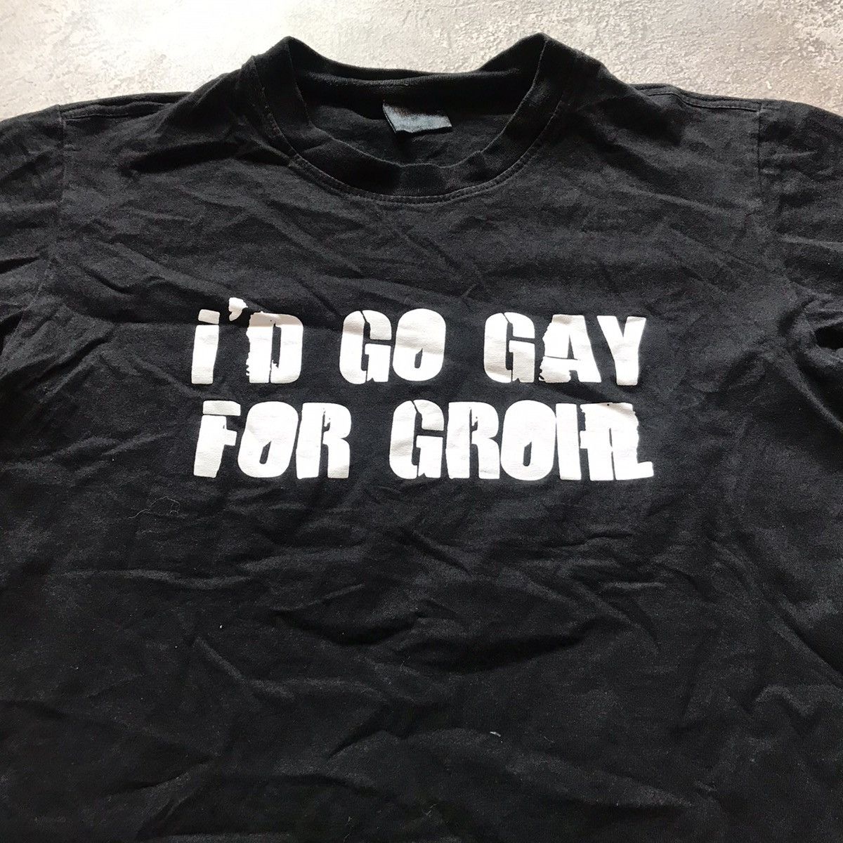 Vintage Vintage Y2K Graphic Tee I'd Go Gay For Grohl Slogan Skate M Size US M / EU 48-50 / 2 - 3 Thumbnail