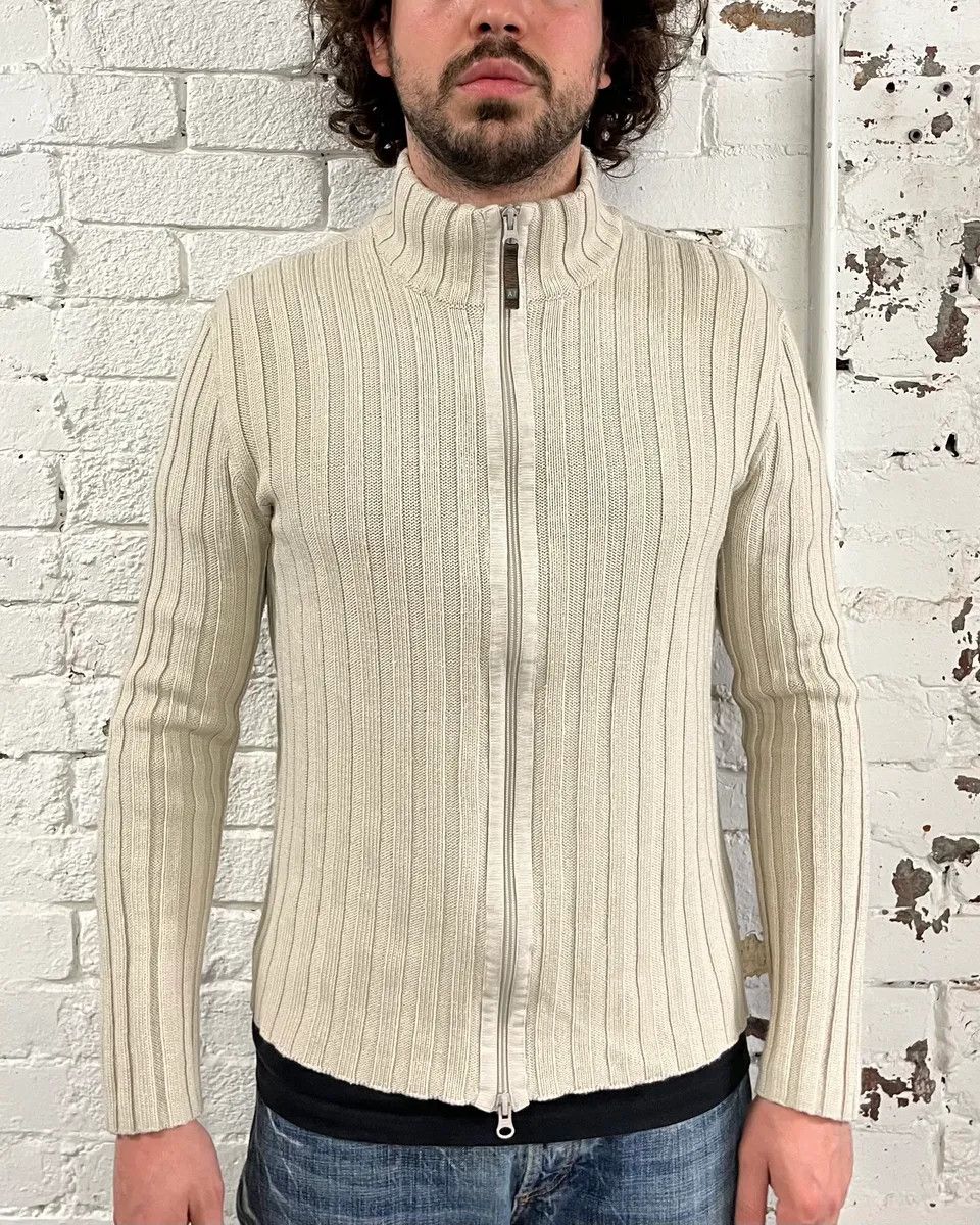 Armani 2000s Armani Wool Beige Zip-Up Sweater Size US S / EU 44-46 / 1 - 2 Thumbnail