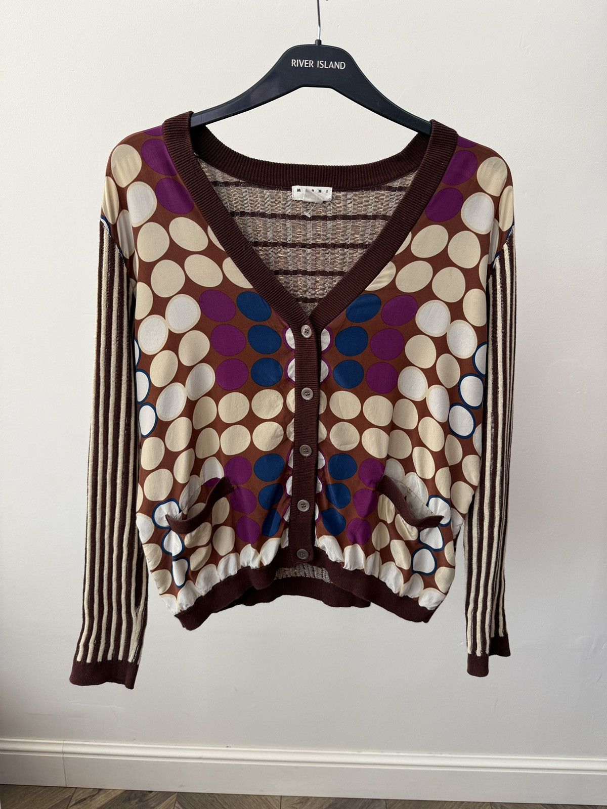 Marni Vintage MARNI x H&M Collab Ltd Ed Silk & Cotton Cardigan Size XS / US 0-2 / IT 36-38 - 1 Thumbnail