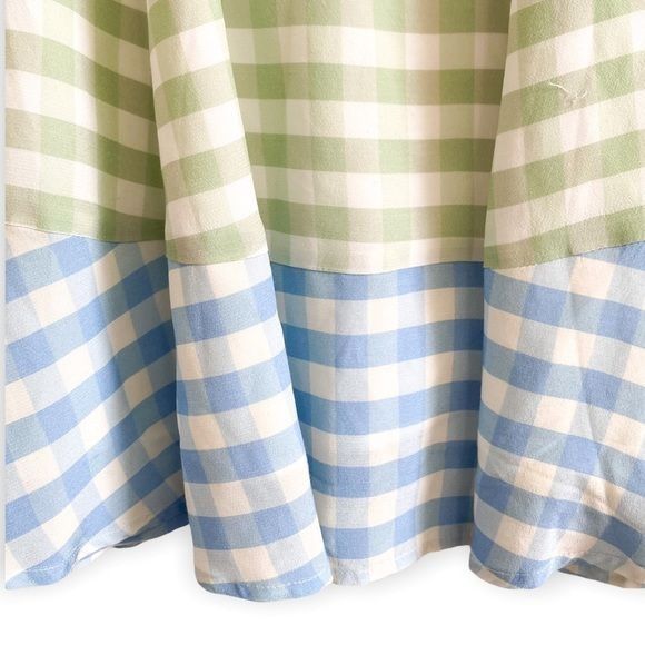 Staud STAUD Olivier Gingham Mini Dress Green Blue Size 2 NWT Size XS / US 0-2 / IT 36-38 - 11 Thumbnail