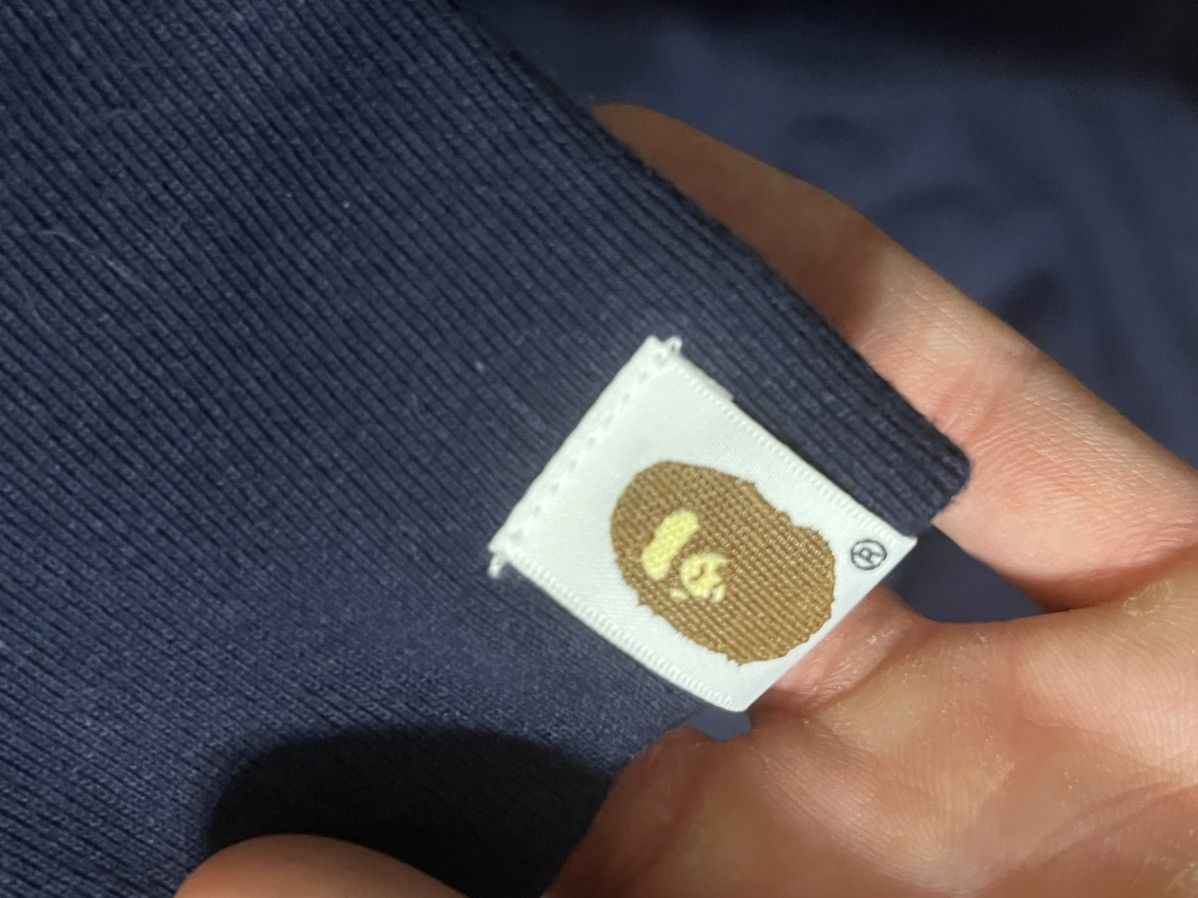 Bape Navy A Bathing Ape Relaxed Flame Head Pullover Hoodie Size US XL / EU 56 / 4 - 5 Thumbnail