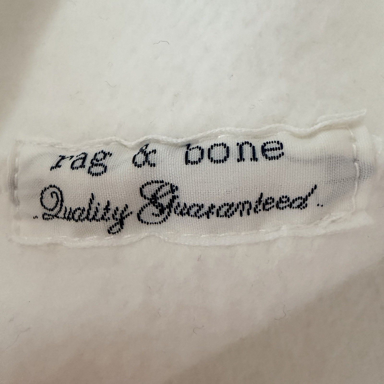 Rag & Bone Rag & Bone Sweatshirt Womens M White Fleece Lined Crewneck Size M / US 6-8 / IT 42-44 - 9 Thumbnail