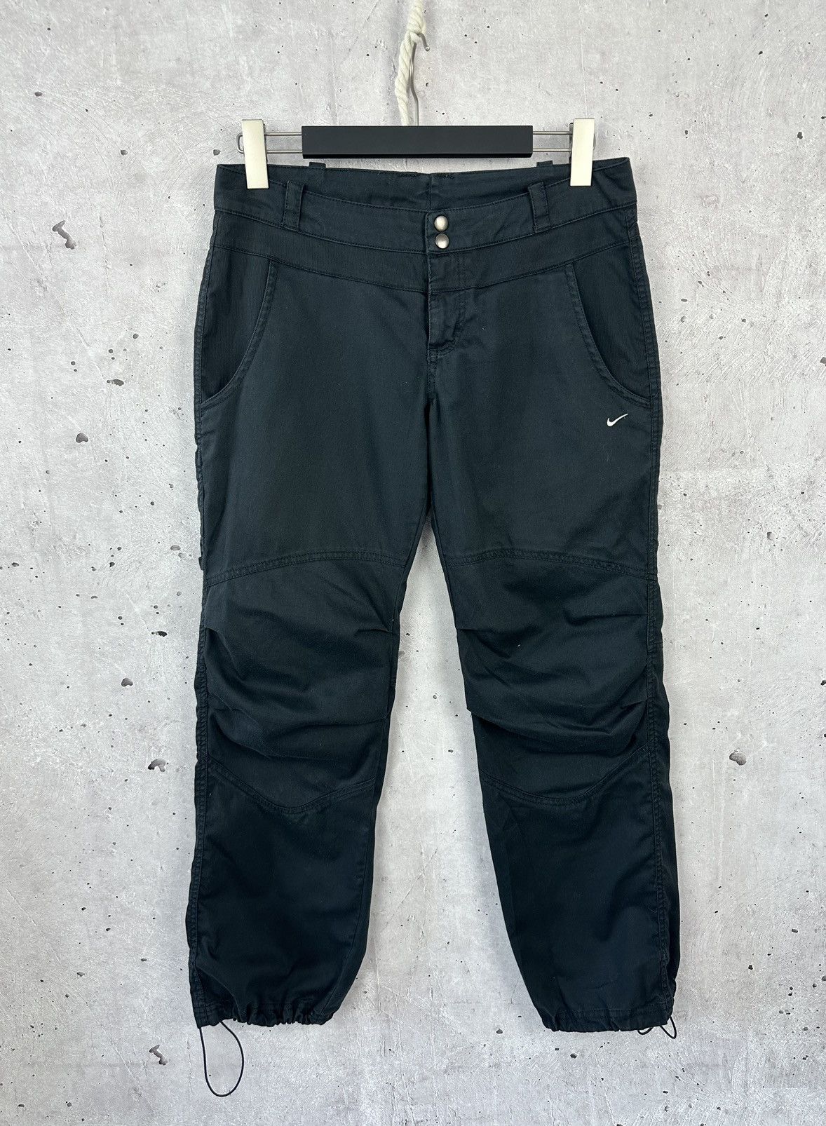 Nike × Vintage Nike Vintage Swoosh Embroidered Black Women’s Pants Size 30" / US 8 / IT 44 - 1 Thumbnail