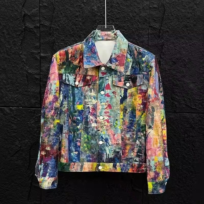 Japanese Brand Multicolor Denim Jacket Size US L / EU 52-54 / 3 - 7 Thumbnail