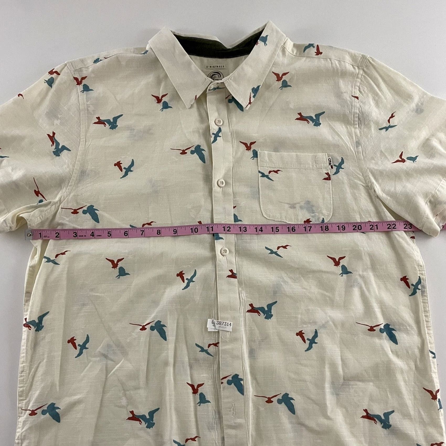 O'Neill O'Neill All Over Bird Print Short Sleeve Button-Up Shirt Men's XXL Multicolor Bird Print Shirt XX L Size US XXL / EU 58 / 5 - 3 Thumbnail