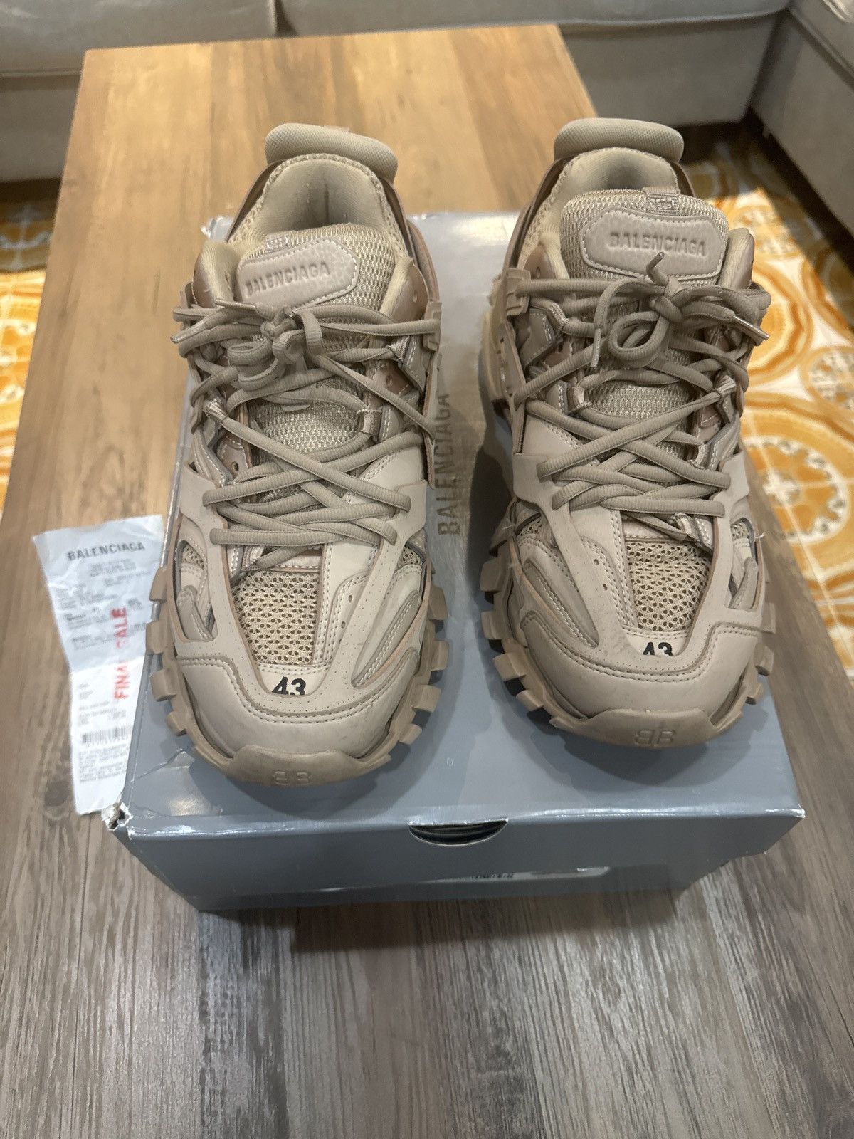 Balenciaga Balenciaga Track Sneakers "Full Beige" Size US 10 / EU 43 - 4 Thumbnail