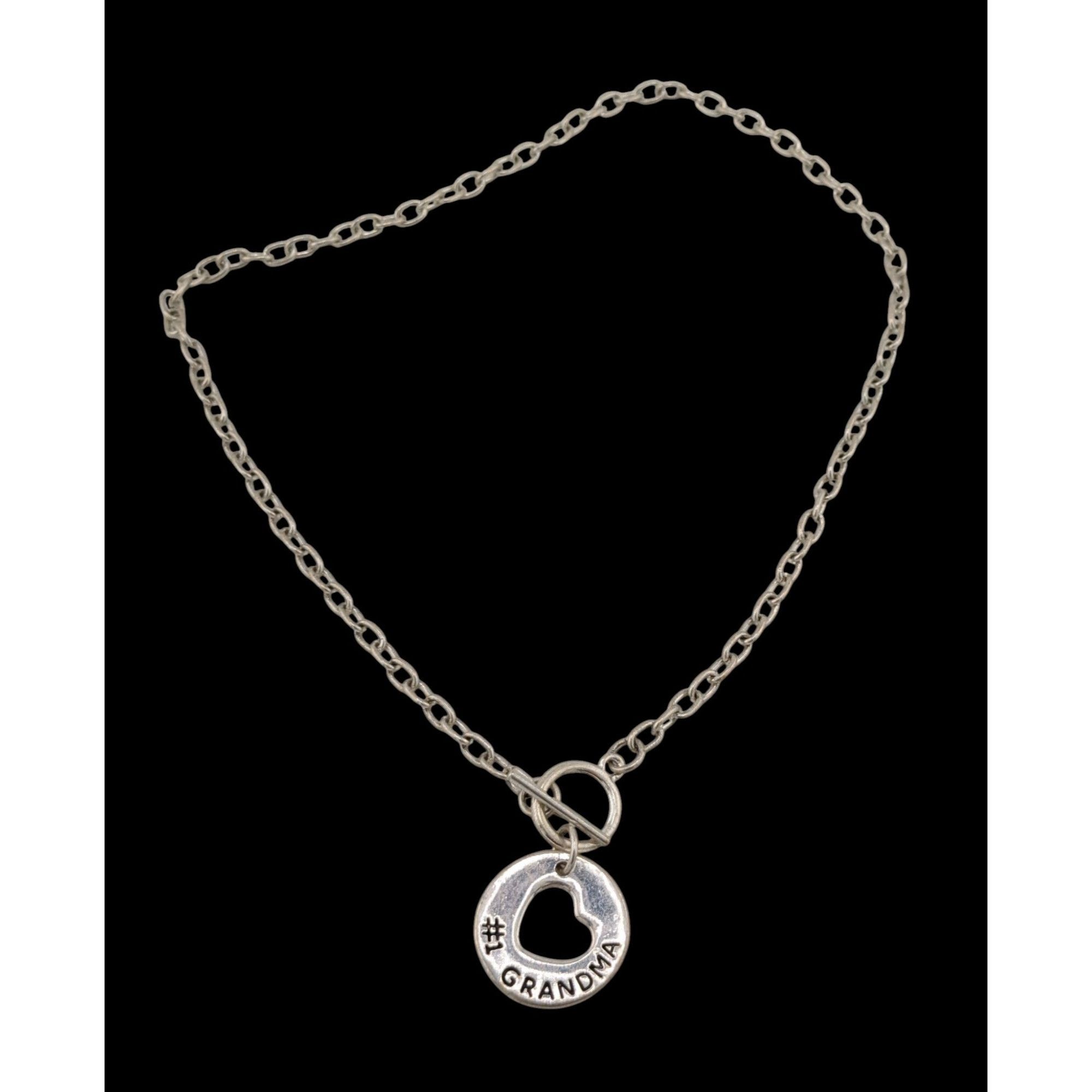 Other Number One Grandma Silver Tone Toggle Necklace Size ONE SIZE - 1 Thumbnail