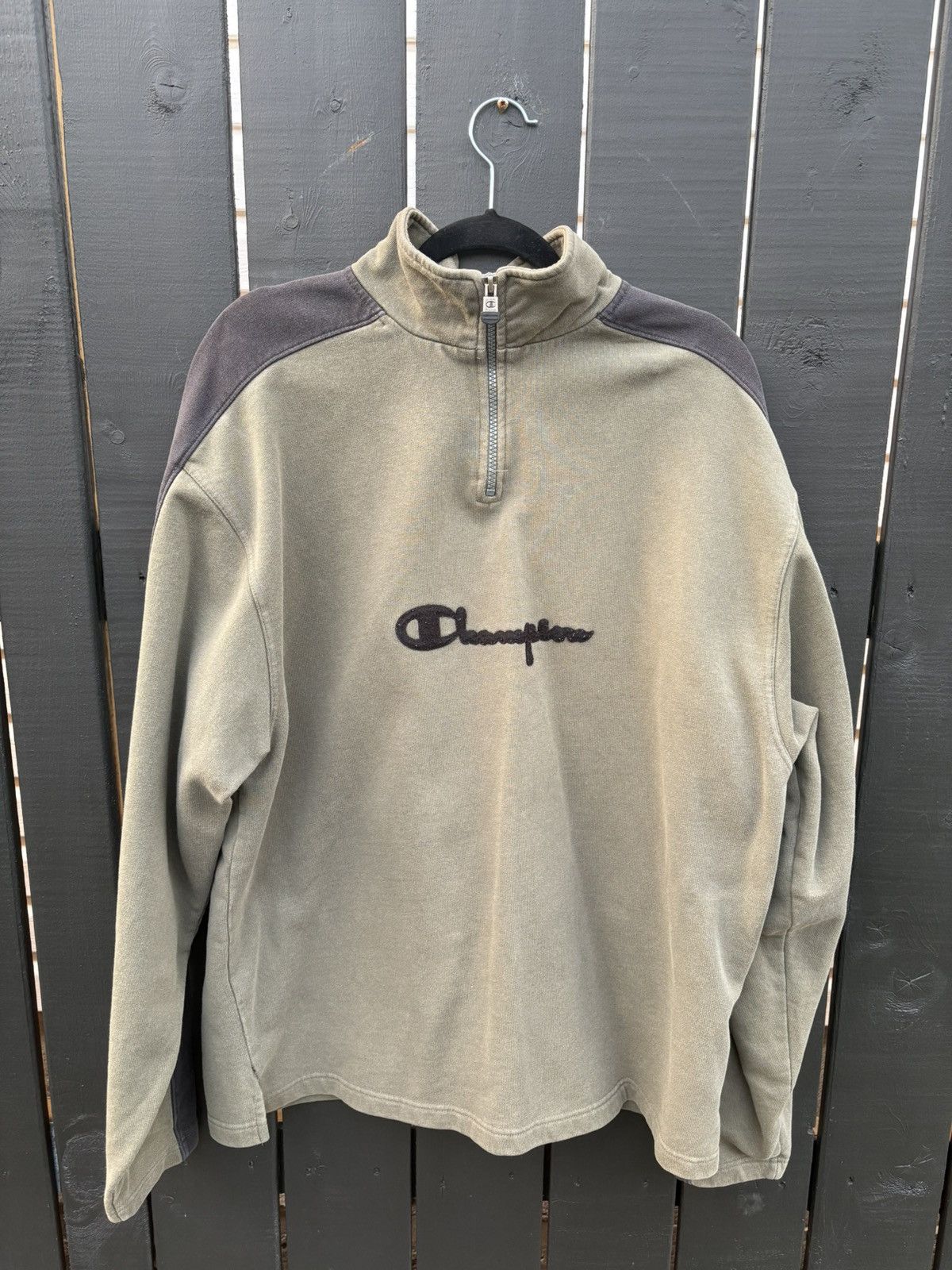 Champion Champion Vintage Streetwear Hype Quarter Zip Sweatshirt Size US XXL / EU 58 / 5 - 1 Thumbnail