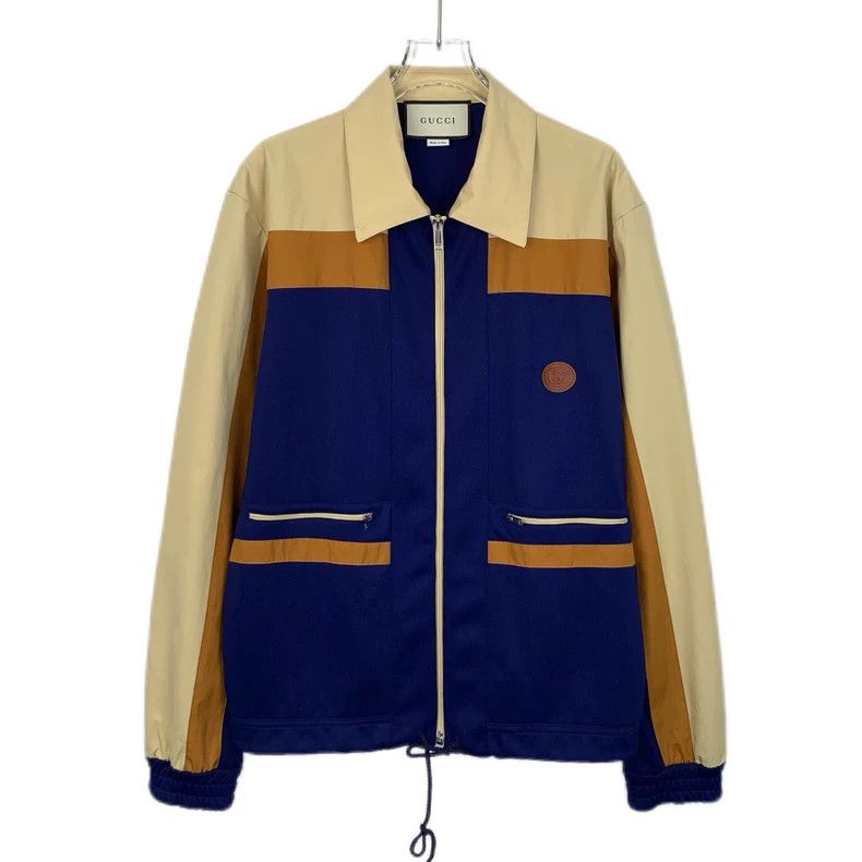 Gucci Gucci Color-blocked logo cotton lapel zipper jacket 2504-Ne Size US L / EU 52-54 / 3 - 1 Thumbnail