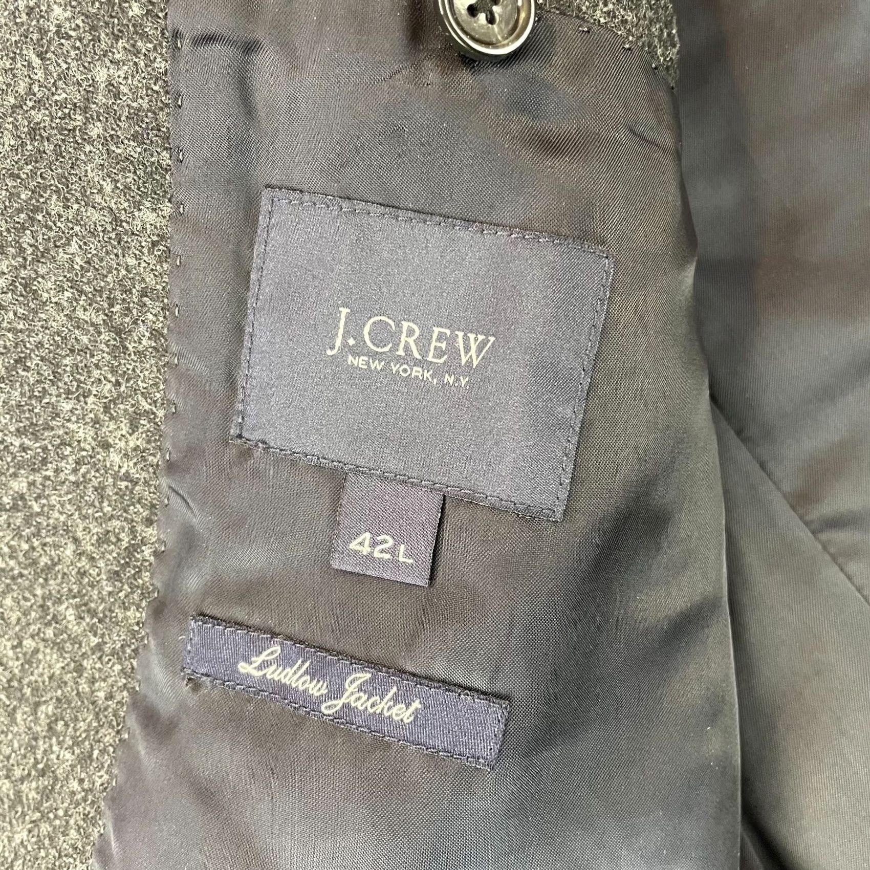 J.Crew J. Crew Ludlow Sport Coat Jacket 42L Gray 100% Wool Yorkshire Moon Tweed Sport Coat Men's Regular Long Gray Wool Jacket Size US XS / EU 42 / 0 - 3 Thumbnail