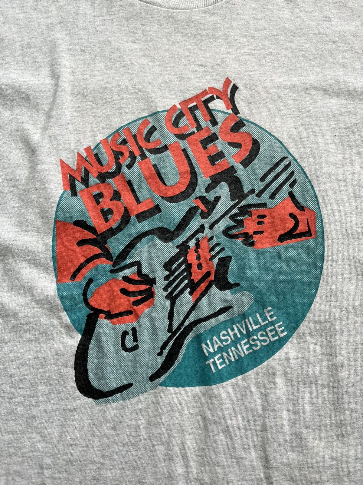Vintage Vintage 90s Music city blues x wording t shirt Size US XL / EU 56 / 4 - 3 Thumbnail