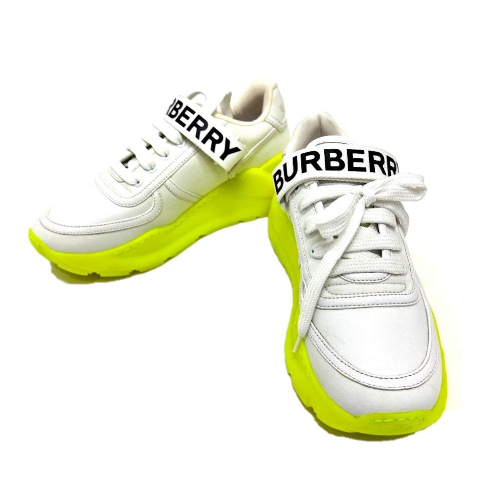Burberry Burberry Shoes Logo Sneakers Leather Women White Size US 6 / IT 36 - 1 Thumbnail