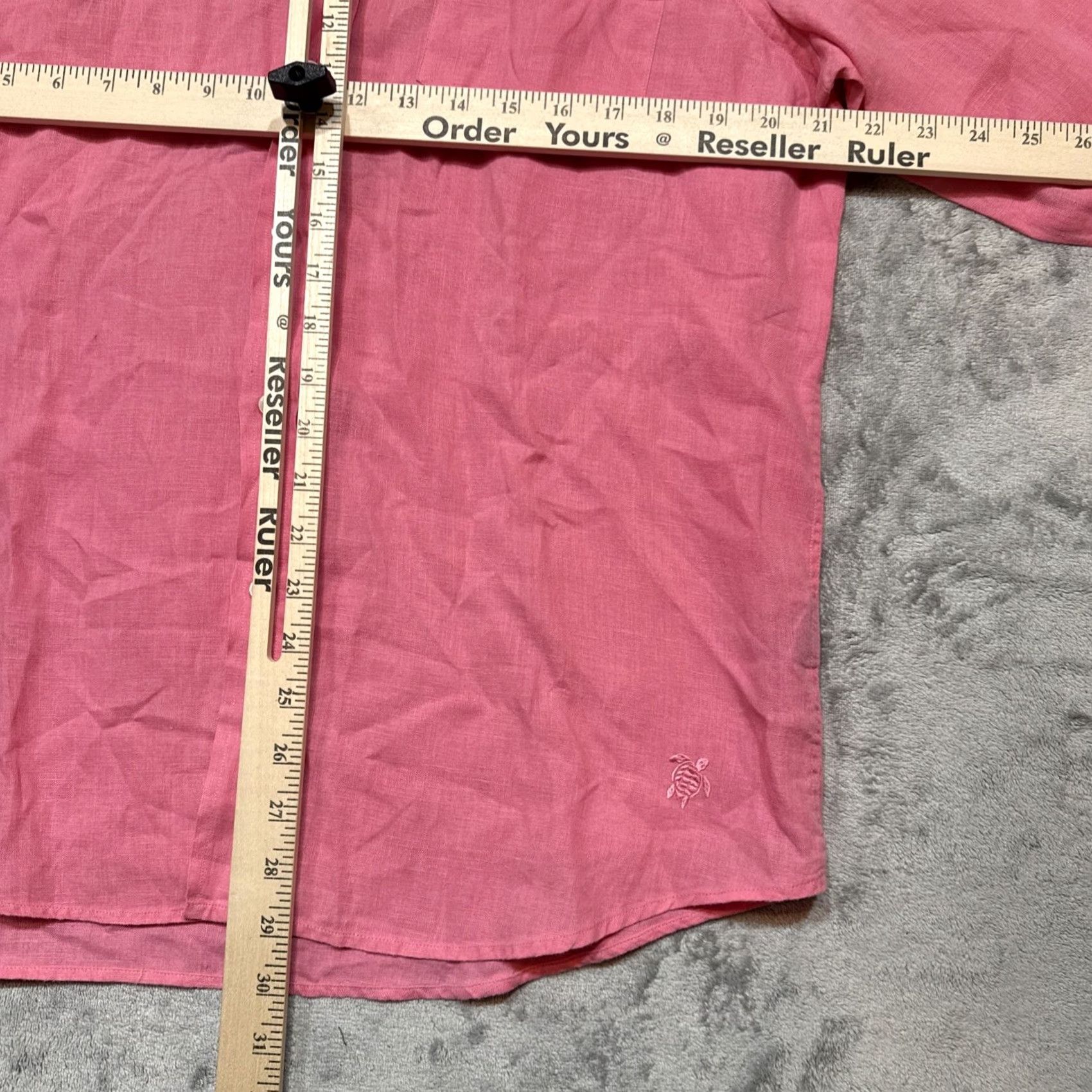 Vilebrequin Vilebrequin Shirt Men's L Pink Linen Button Front Turtle Logo Pocket L/S euc Size US L / EU 52-54 / 3 - 5 Thumbnail