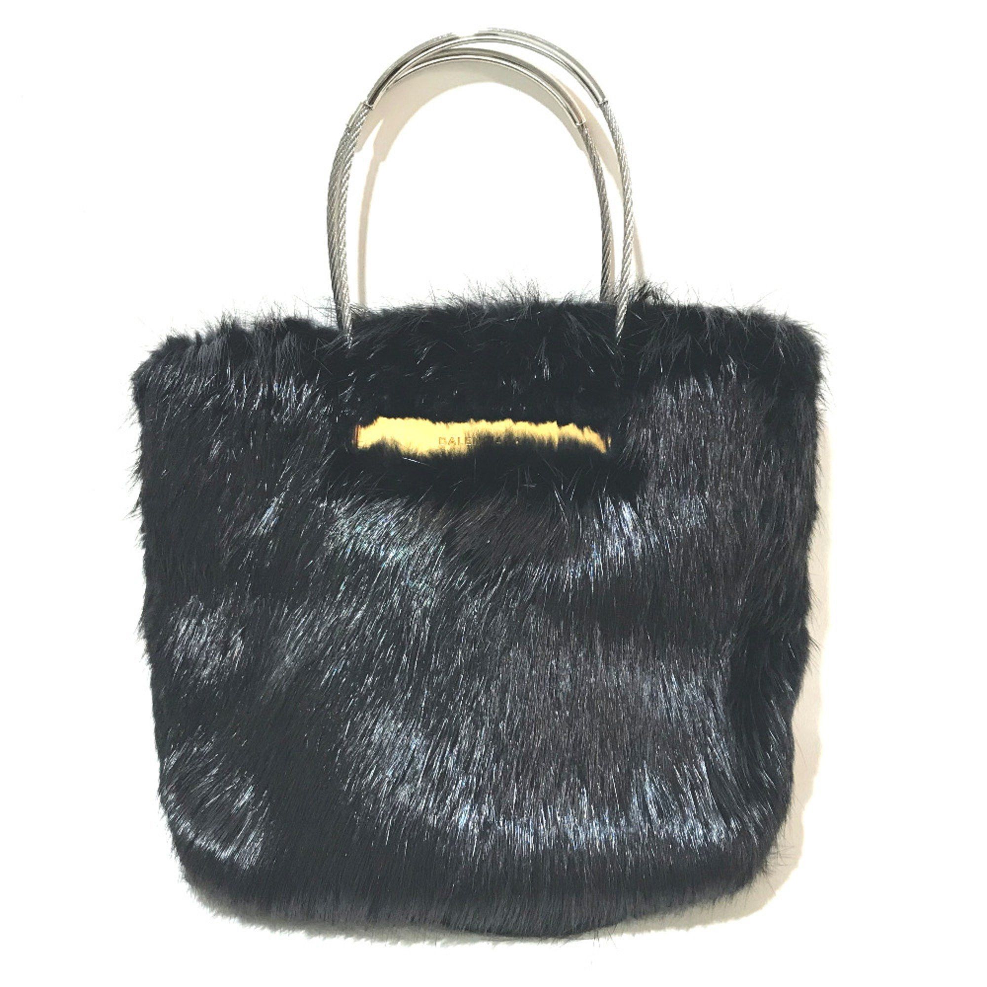 Balenciaga Balenciaga cable bag fur tote Hand Bag Black Size ONE SIZE - 1 Thumbnail
