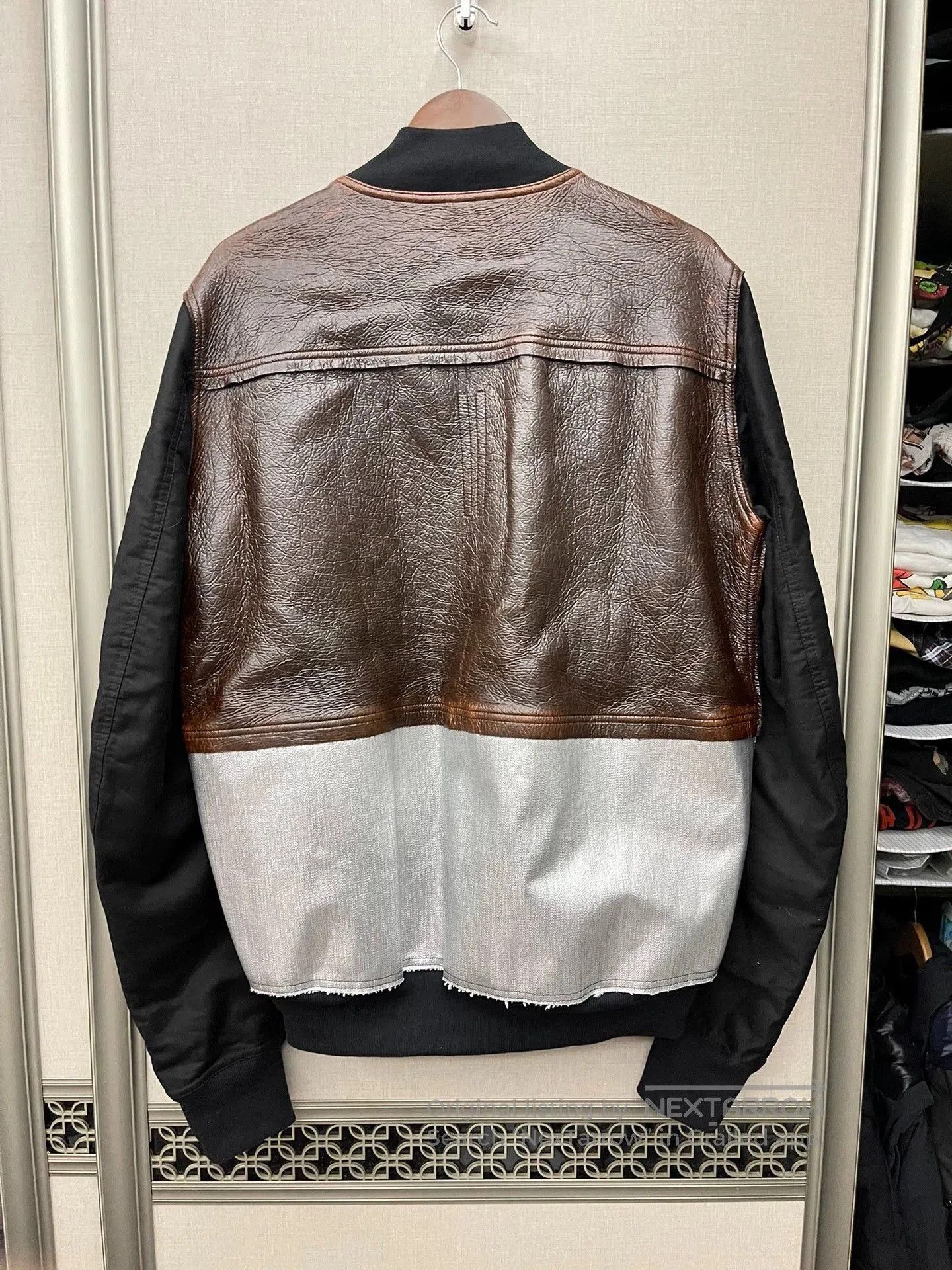 Rick Owens Multi Color Leather Panel Bomber Jacket. Size US M / EU 48-50 / 2 - 1 Thumbnail