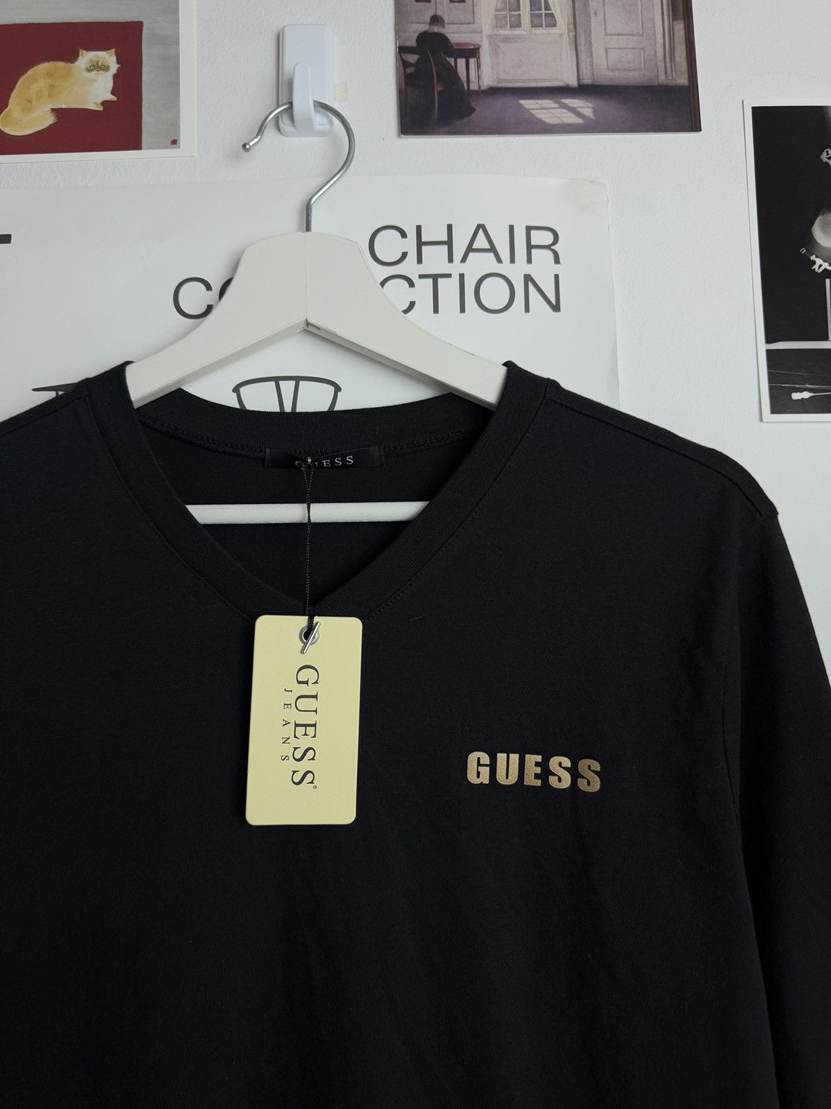 Designer × Guess Guess gold logo longsleeve t-shirt M luxury designer causal Size US M / EU 48-50 / 2 - 3 Thumbnail