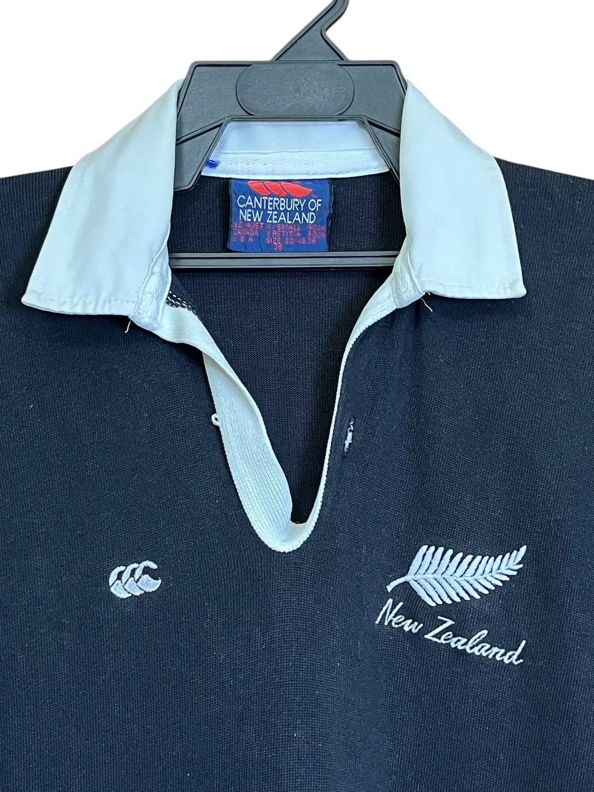 Canterbury of New Zealand VINTAGE 90s CANTERBURY ALL BLACK RUGBY L/S SHIRT Size US S / EU 44-46 / 1 - 4 Thumbnail
