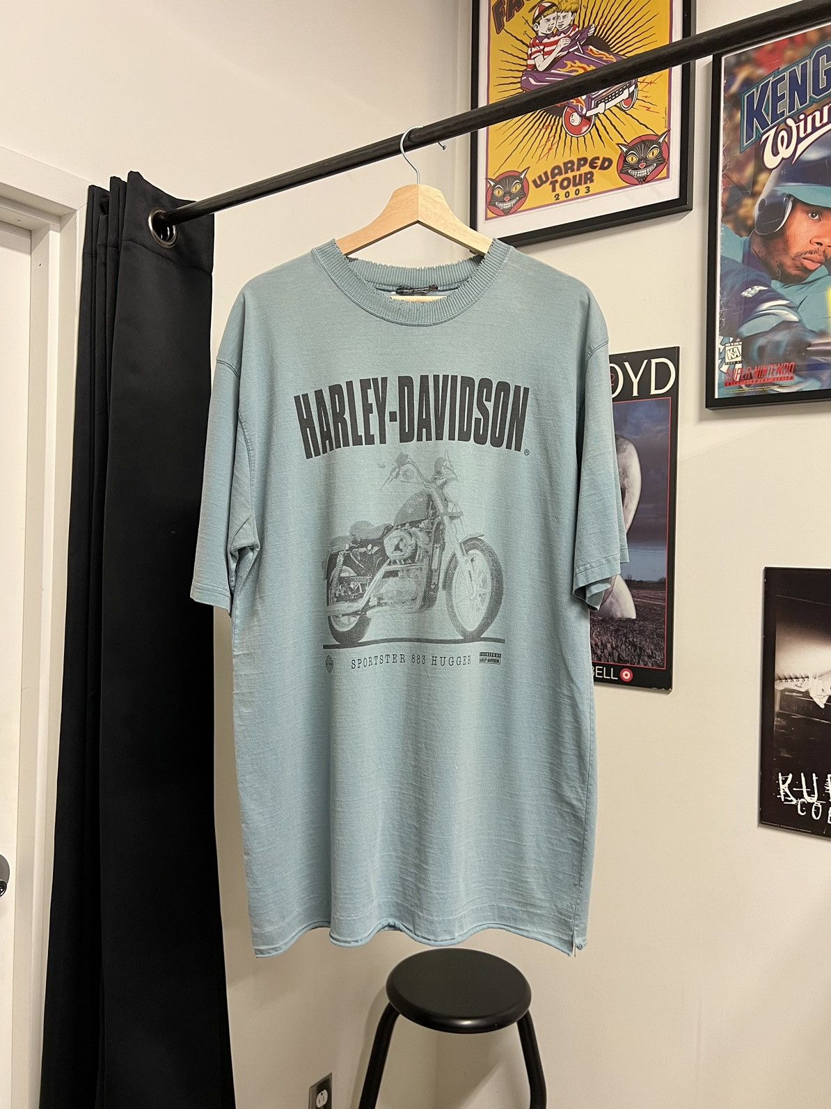 90s Harley Davidson Distressed & Faded Tee