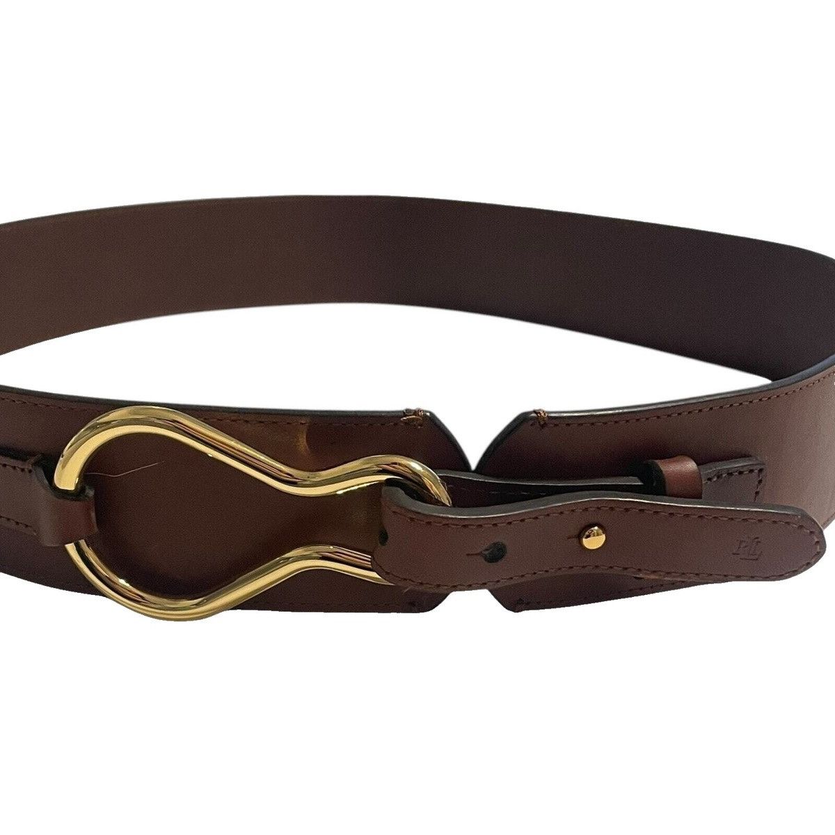 Lauren Ralph Lauren Ralph Lauren Equestrian Wide Leather Belt Gold-Tone Hook Size ONE SIZE - 13 Thumbnail